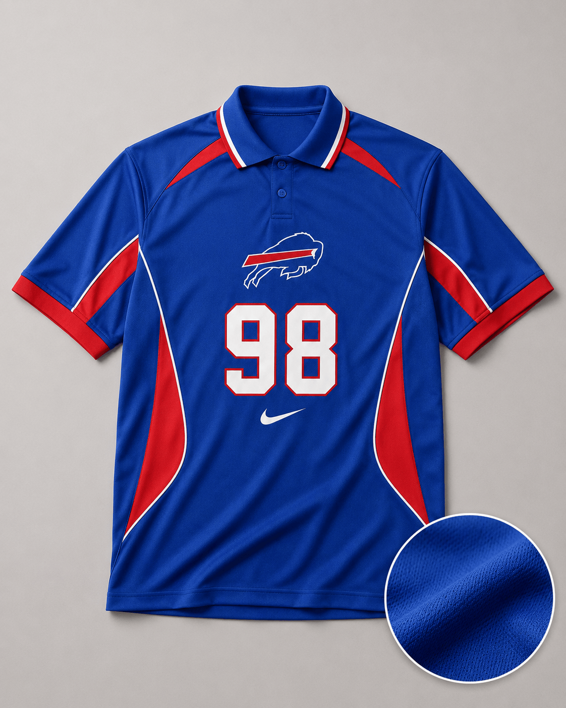 BB Premium NFL Custom Number Sports Style Polo Shirt