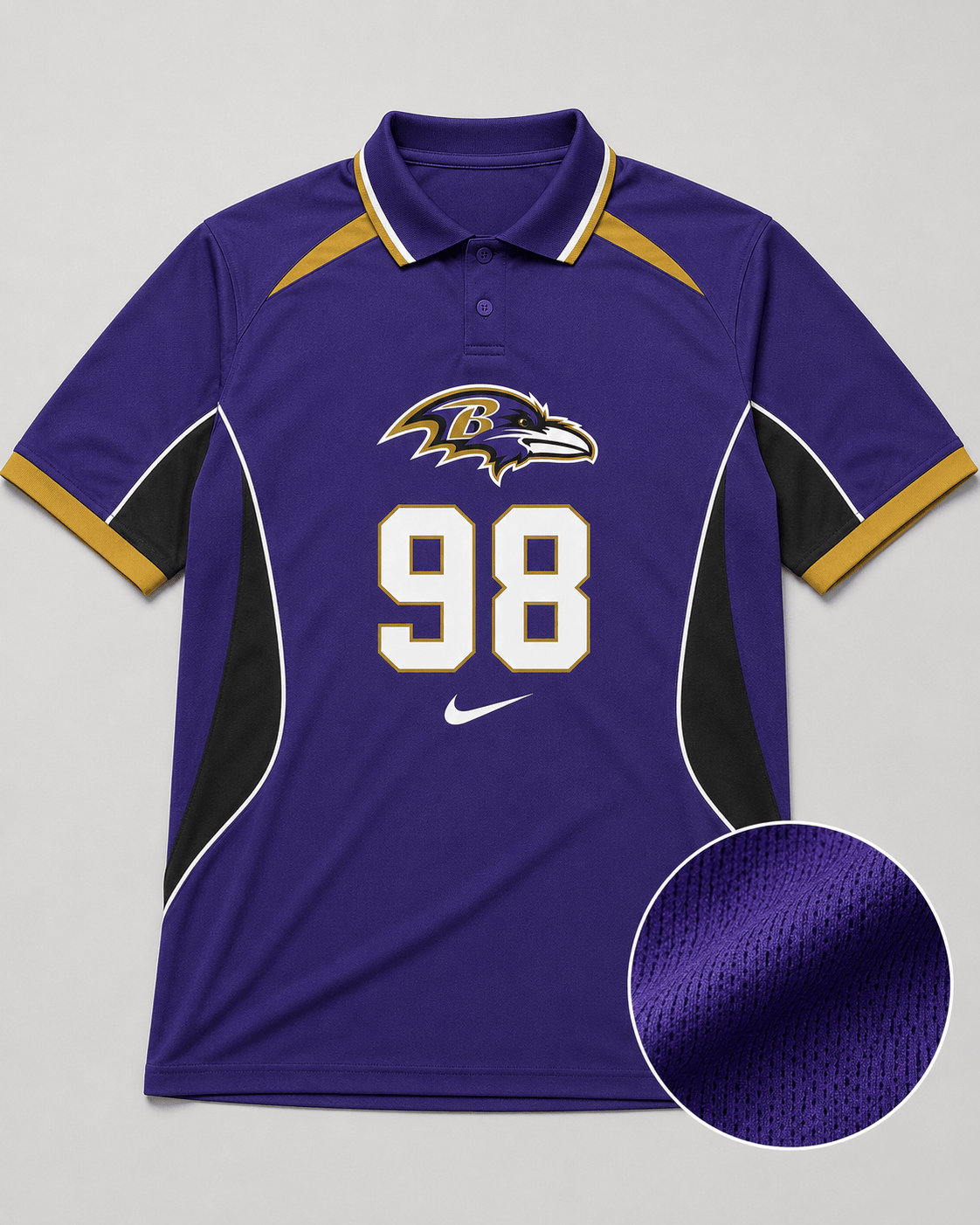 BR Premium NFL Custom Number Sports Style Polo Shirt