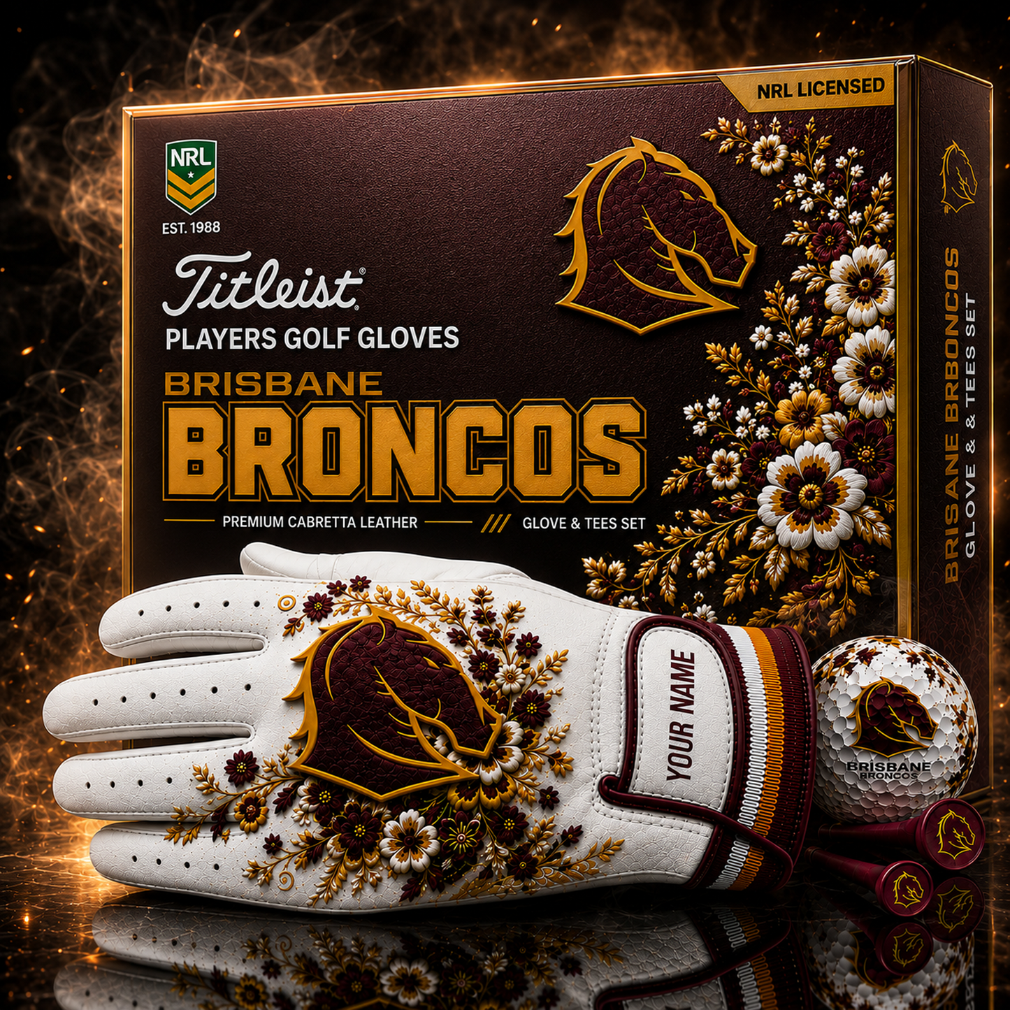 BRI X NRL LUXURY PLAYERS GOLF GLOVE GIFT SET V2