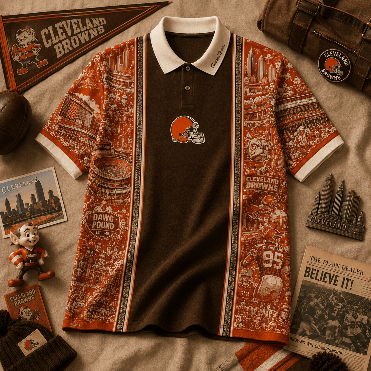 CLE_NFL Heritage Polo Shirt Gifts For Fan - Limited Edition