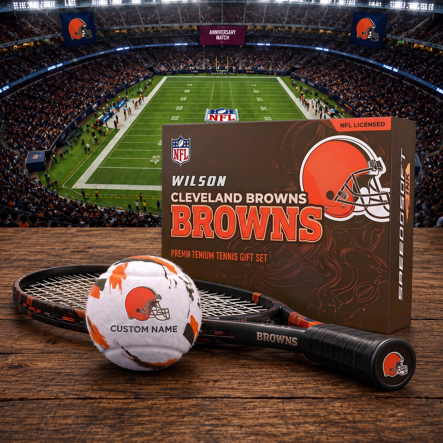 CLE_PREMIUM NFL EXCLUSIVE PERSONALIZED TENNIS BALL SET LIMITED EDTION