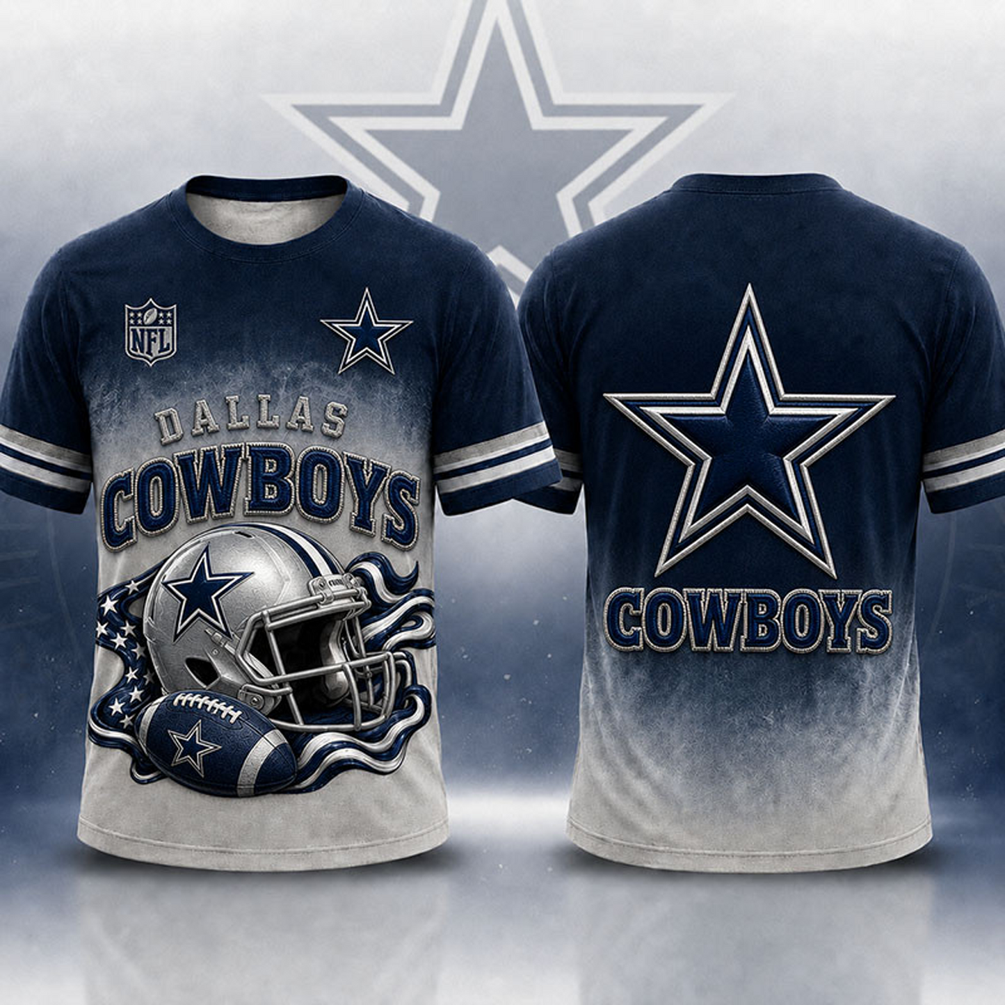 DAL X NFL Premium Victory Series 3D T-Shirt 2107