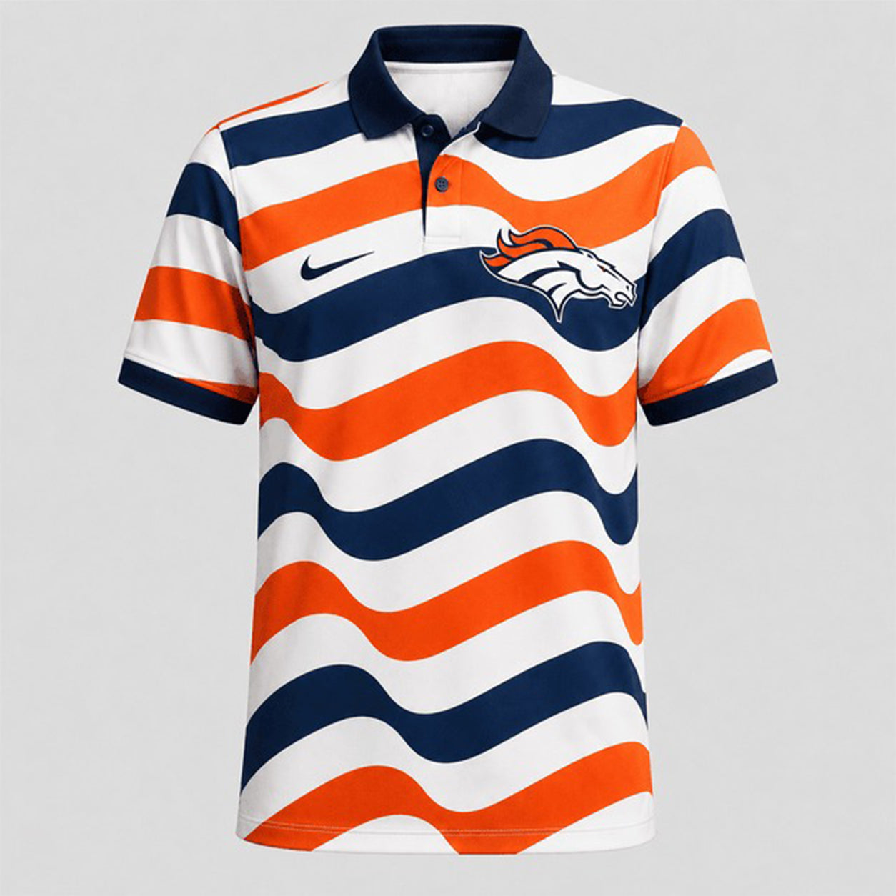 DB Premium NFL Custom Striped Athletic Polo Shirt