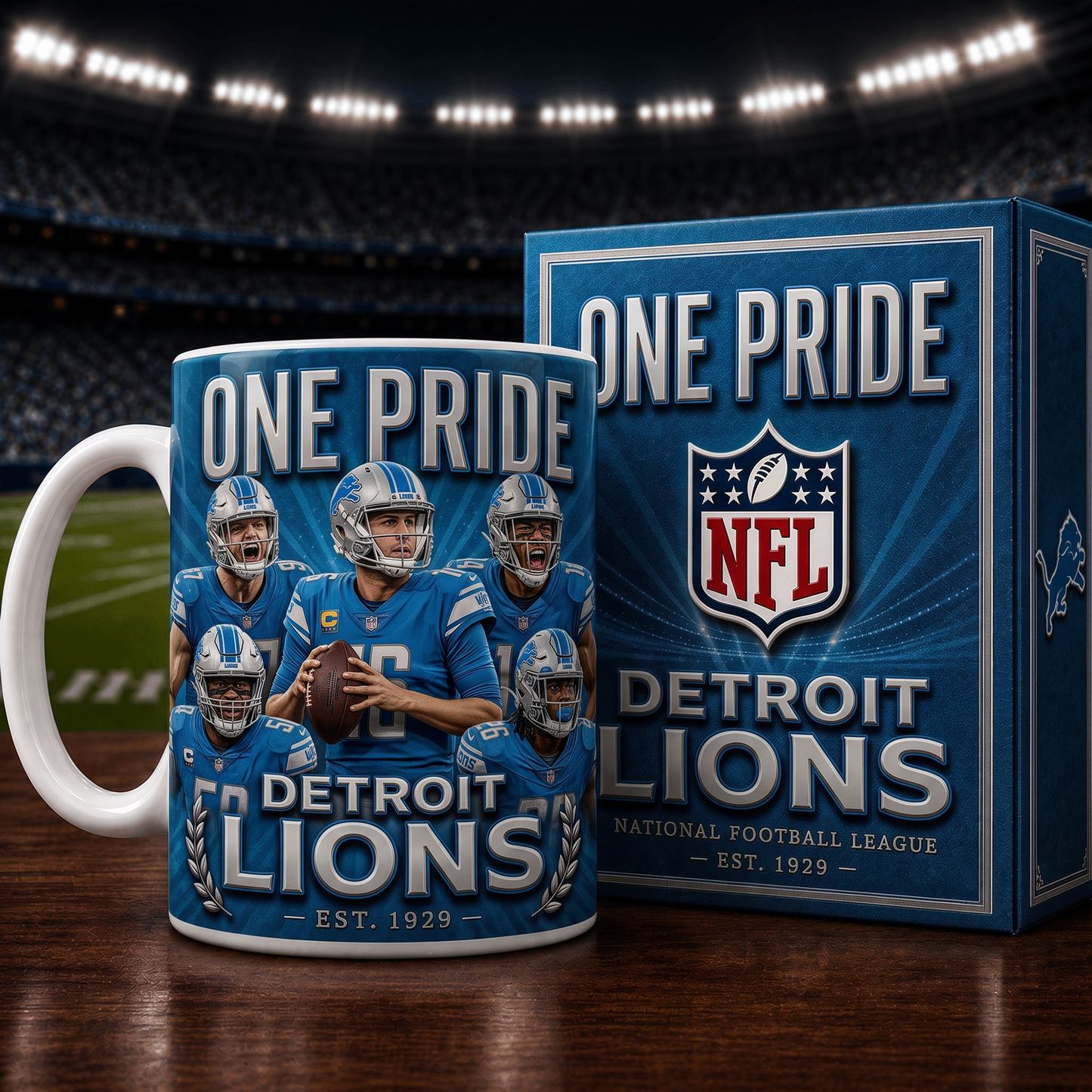 DET X NFL commemorative ceramic mug 2007