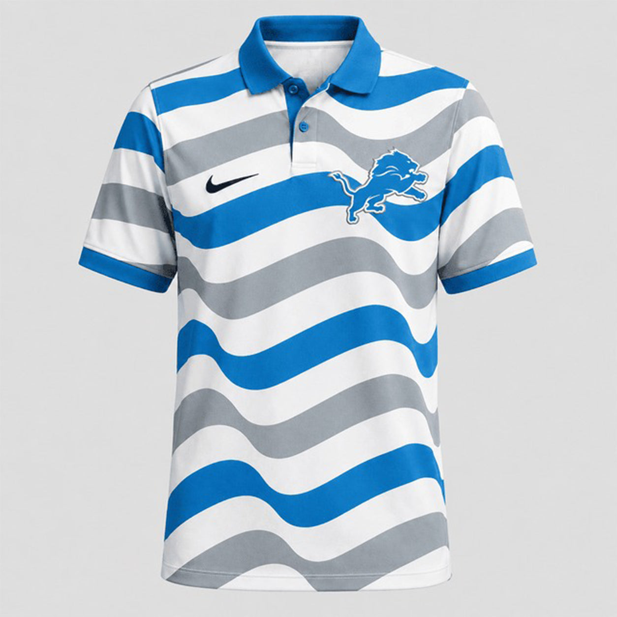 DL Premium NFL Custom Striped Athletic Polo Shirt