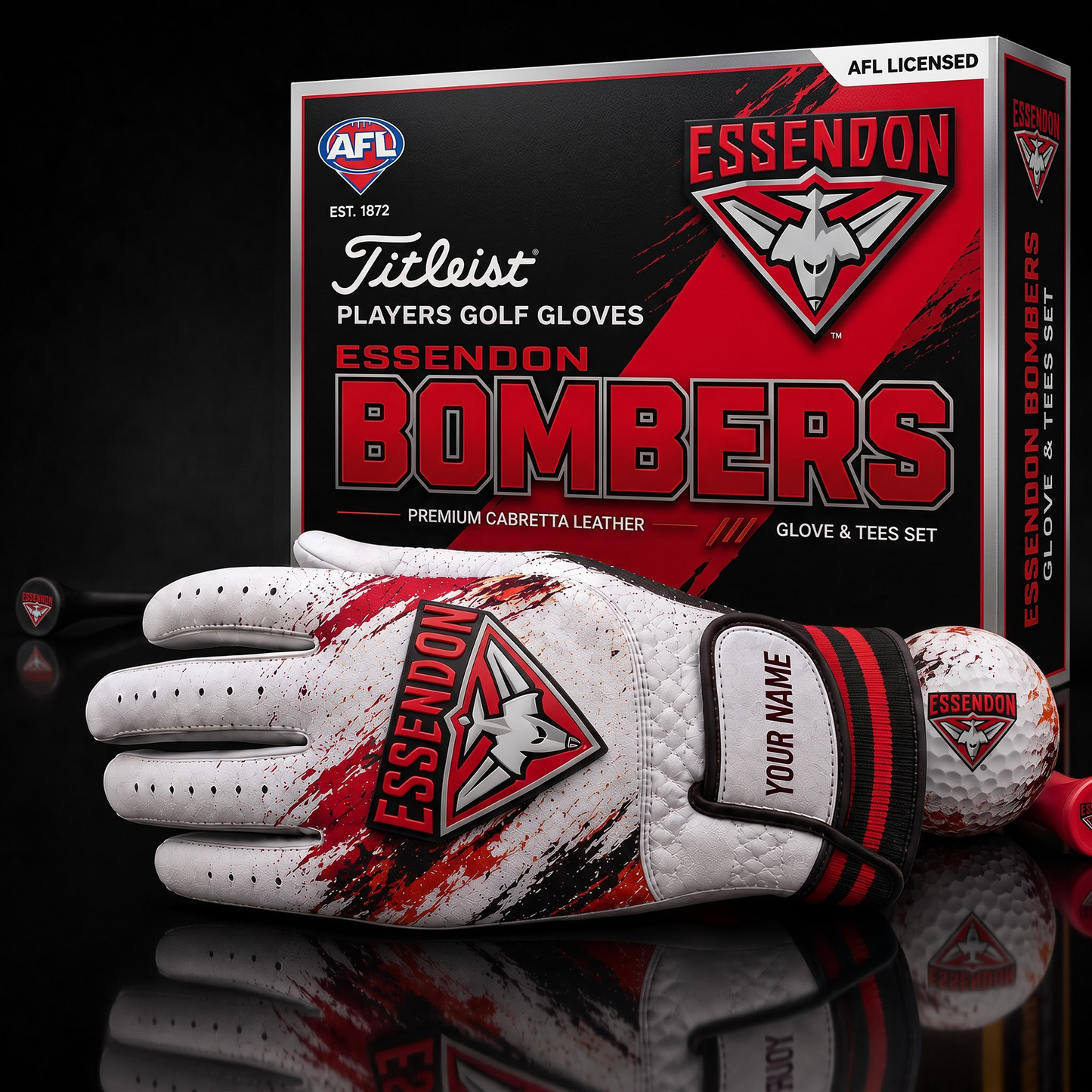ESS AFL LUXURY PERSONALIZED GOLF GLOVE SET LIMITED EDTION