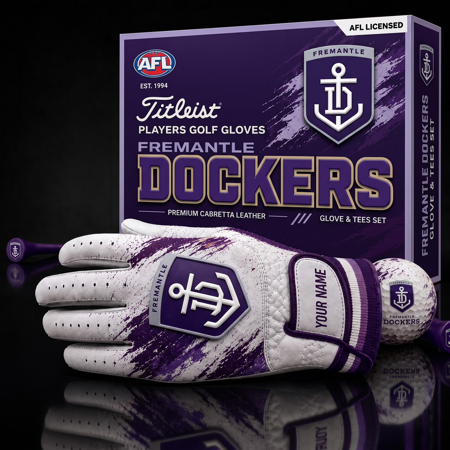 FRE AFL LUXURY PERSONALIZED GOLF GLOVE SET LIMITED EDTION