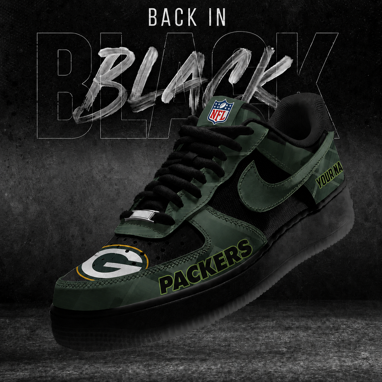 GBP x NFL Back In Black V2 AF1 Sneakers 270626