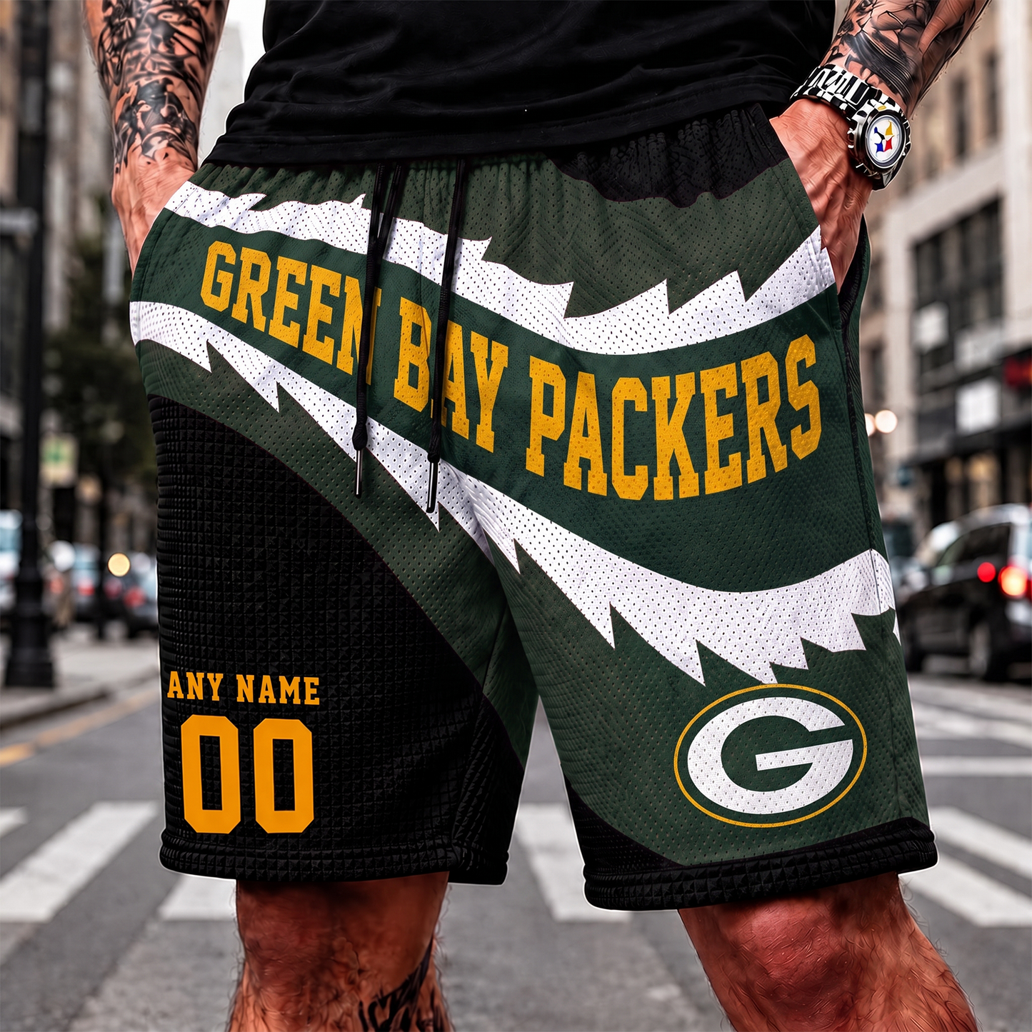 GBP_NFL SHORT PANTS CUSTOM NAME & NUMBER FOR FAN