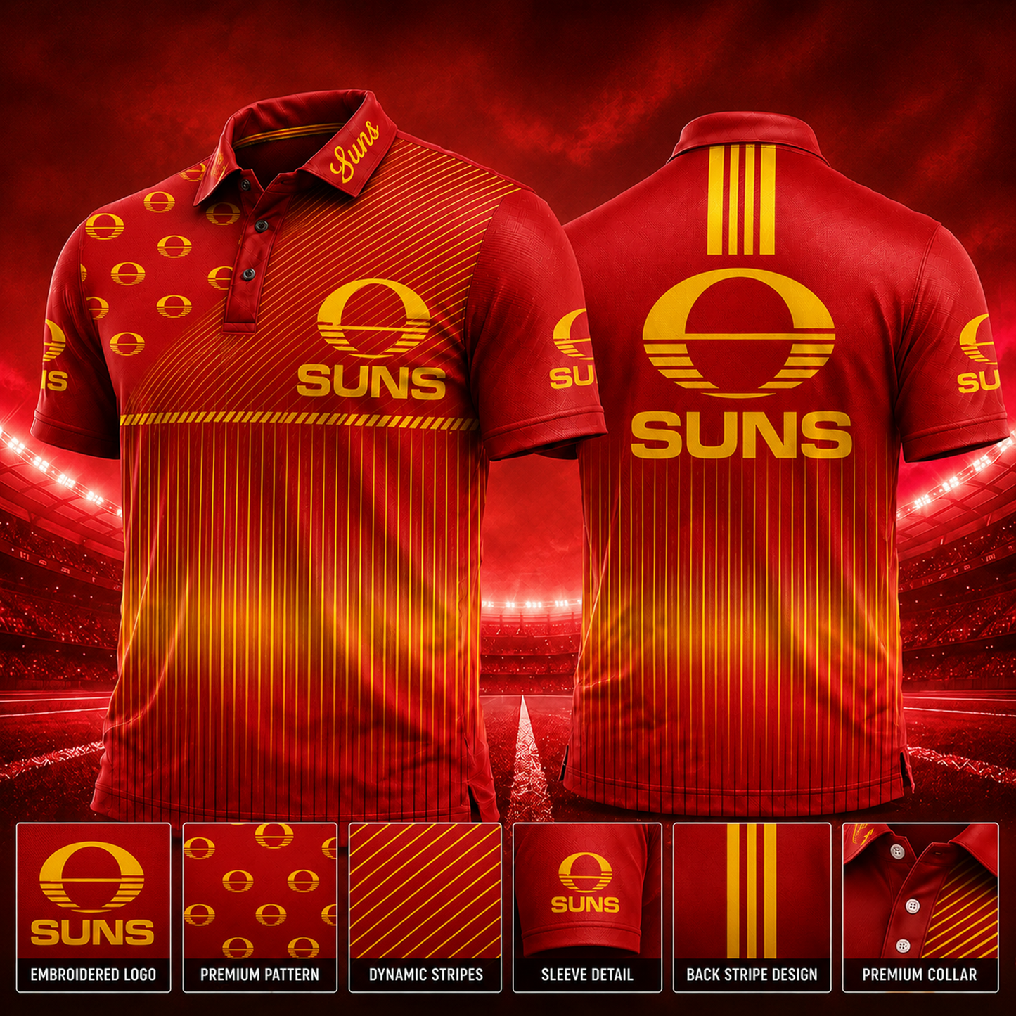 GCS X PREMIUM AFL EXCLUSIVE POLO SHIRT LIMITED EDITION V2