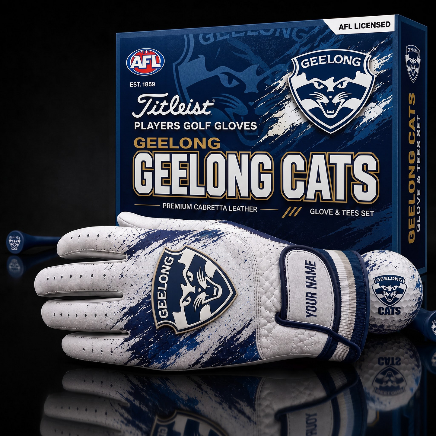 GEE AFL LUXURY PERSONALIZED GOLF GLOVE SET LIMITED EDTION