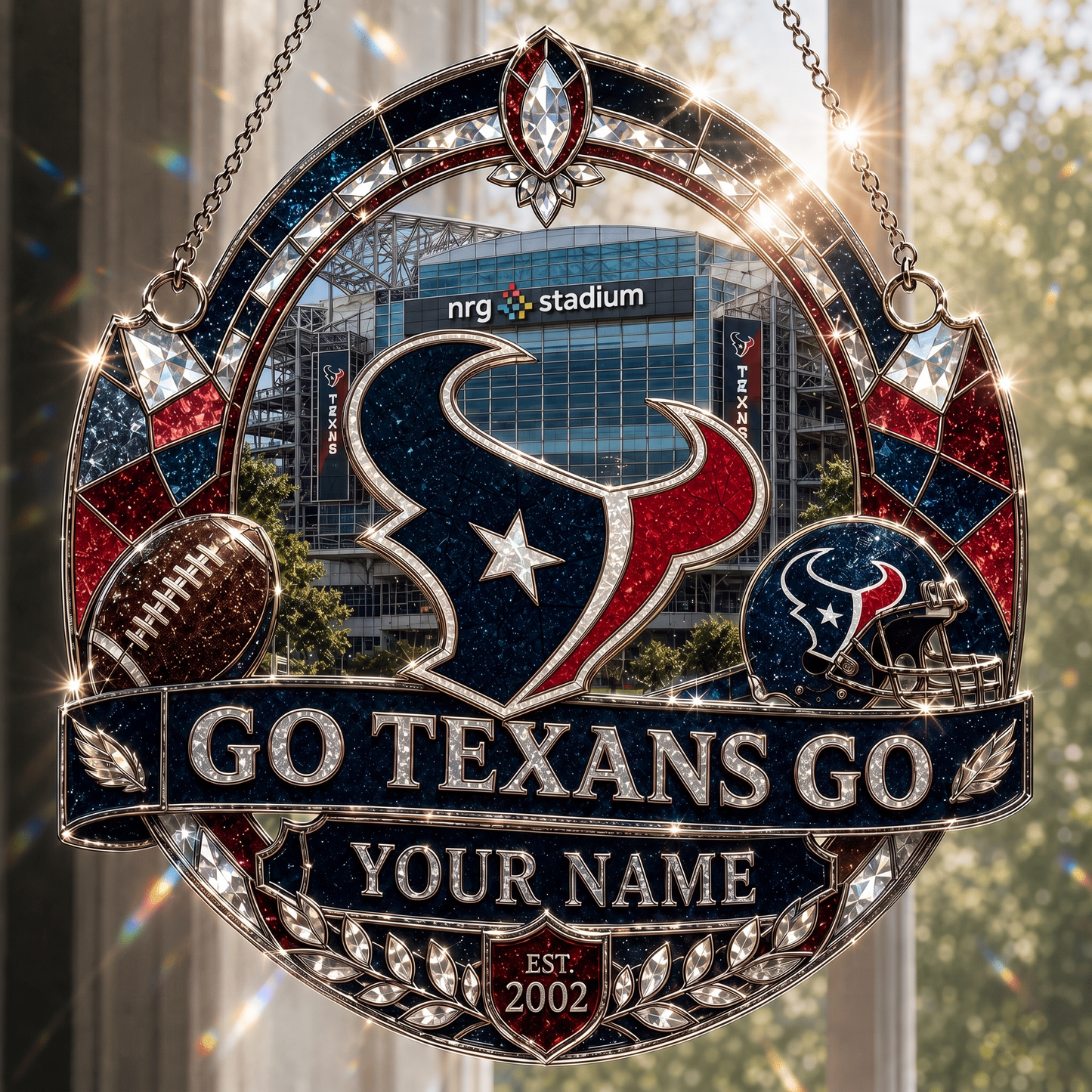HT x NFL Premium Suncatcher Luxury Personalized Gift For Fan