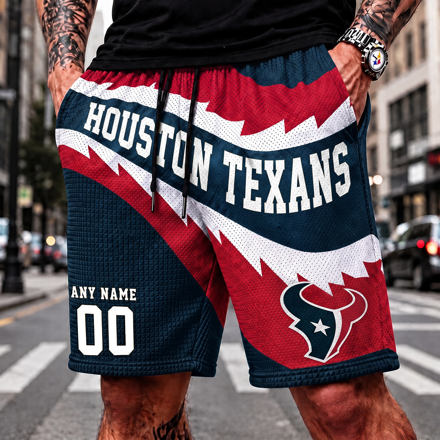 HT_NFL SHORT PANTS CUSTOM NAME & NUMBER FOR FAN