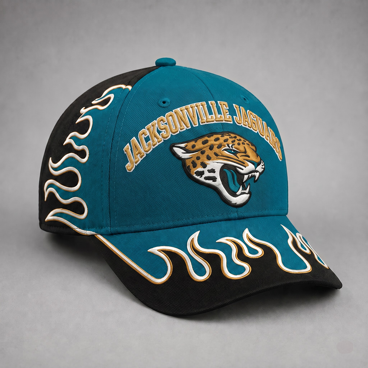 JJ Premium NFL Flame Curved Brim Baseball Cap