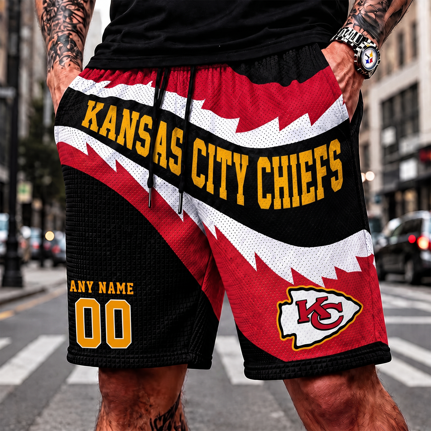 KCC_NFL SHORT PANTS CUSTOM NAME & NUMBER FOR FAN