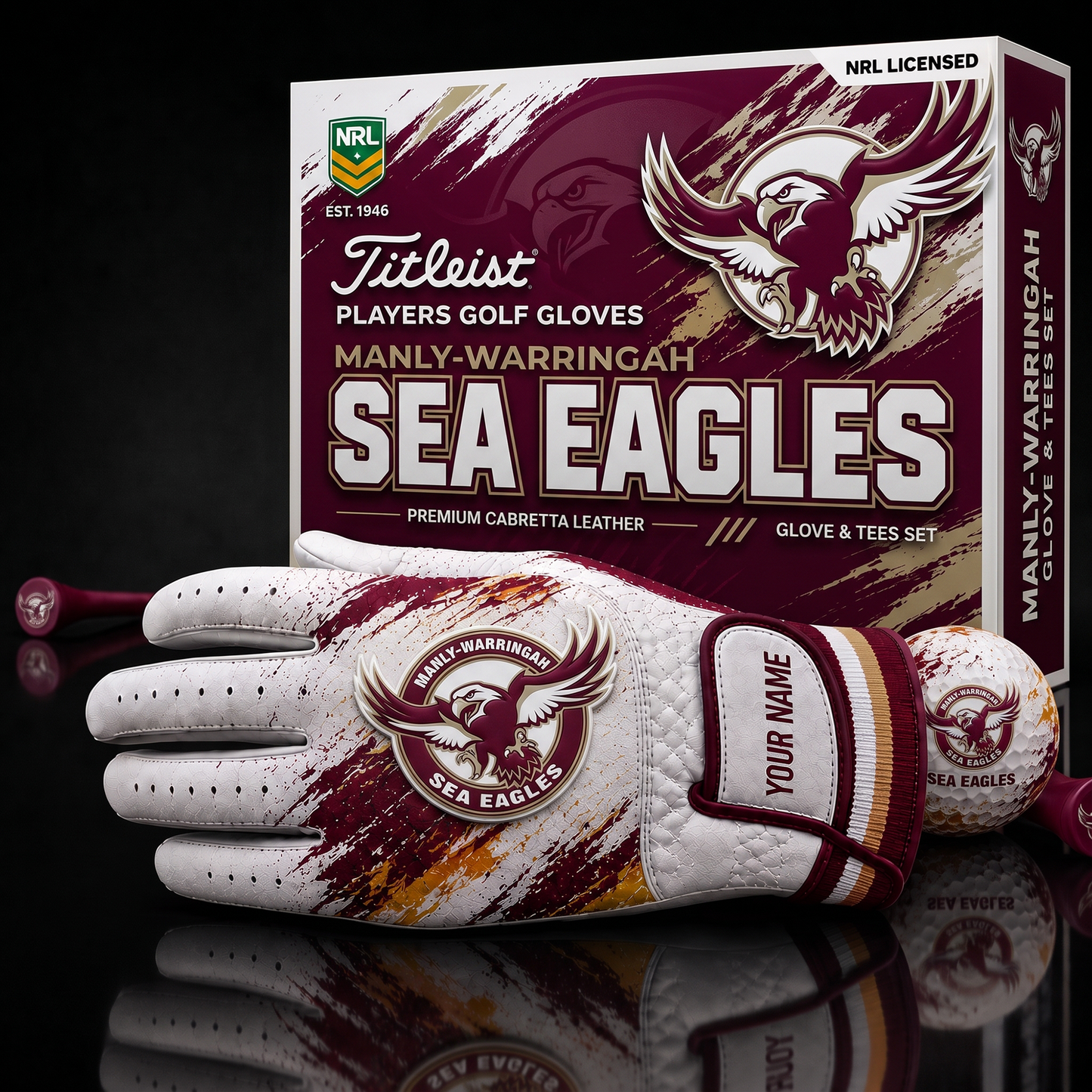 MAN LUXURY PERSONALIZED GOLF GLOVE SET LIMITED EDTION