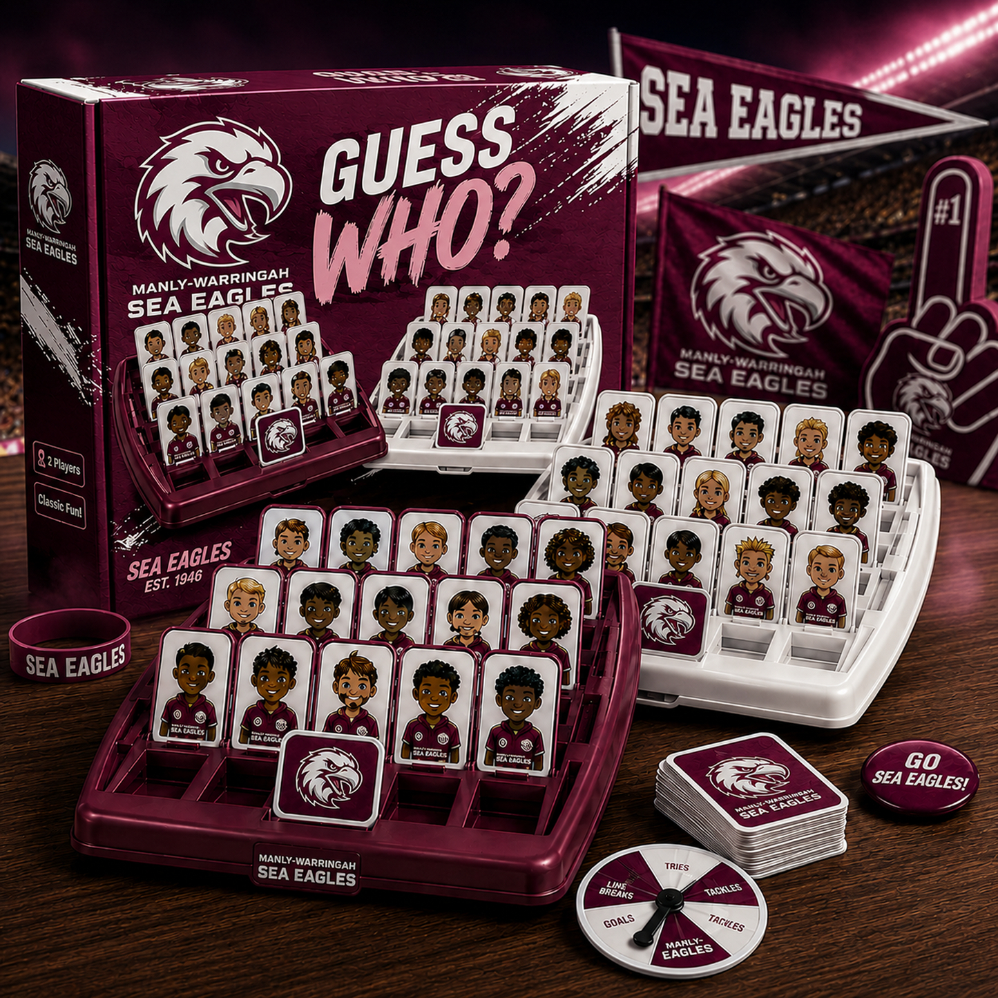 MAN X NRL ELITE FAN GUESS WHO BOARD GAME – COLLECTOR EDITION