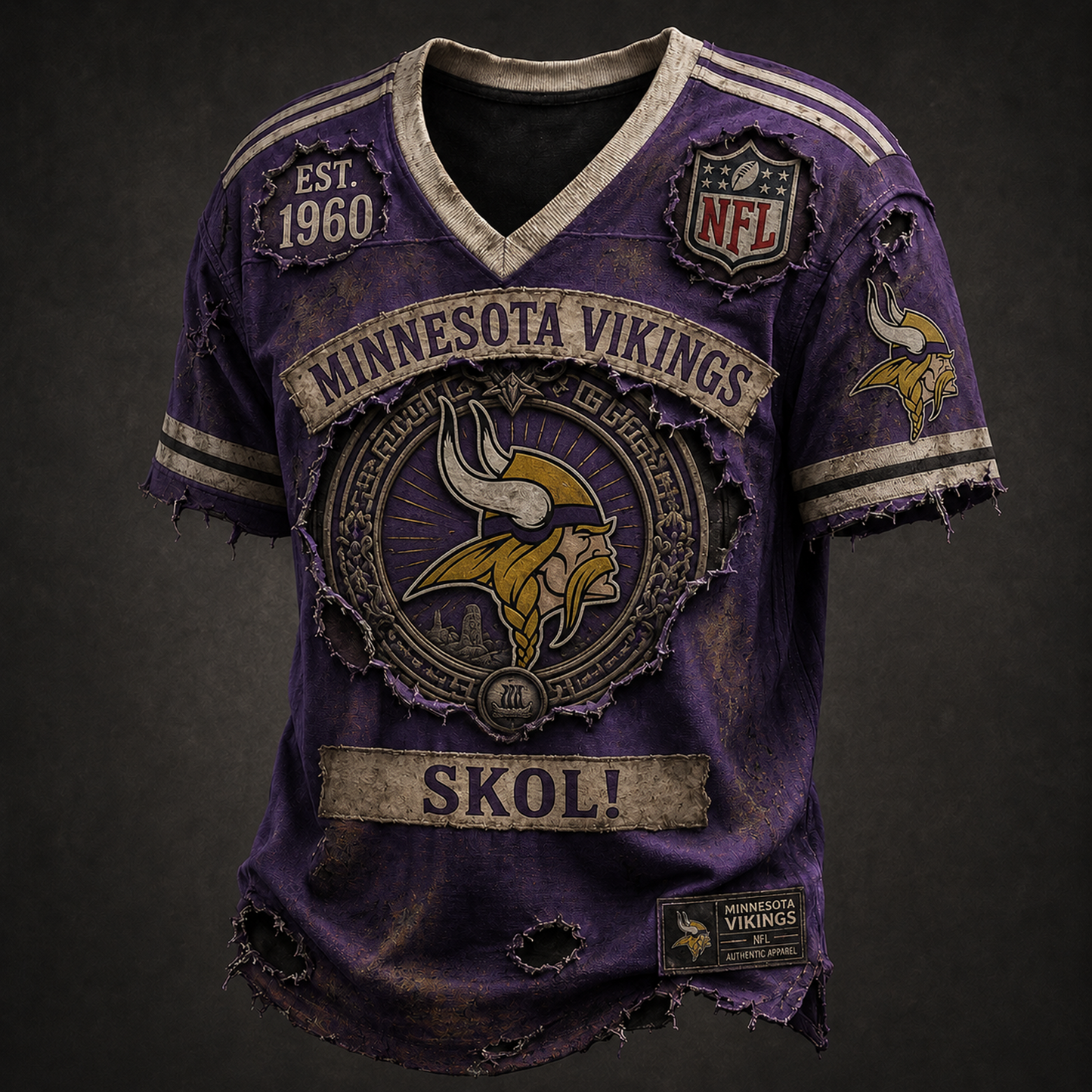 MIN X NFL Exclusive V-Neck T-Shirt 2007