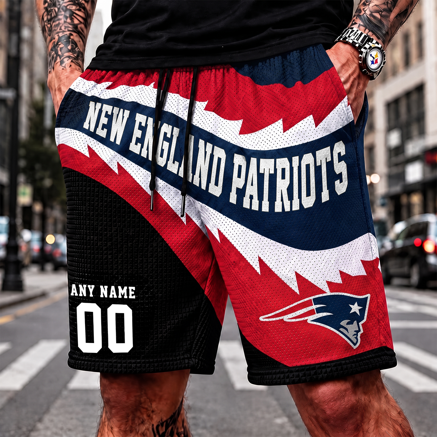 NEP_NFL SHORT PANTS CUSTOM NAME & NUMBER FOR FAN