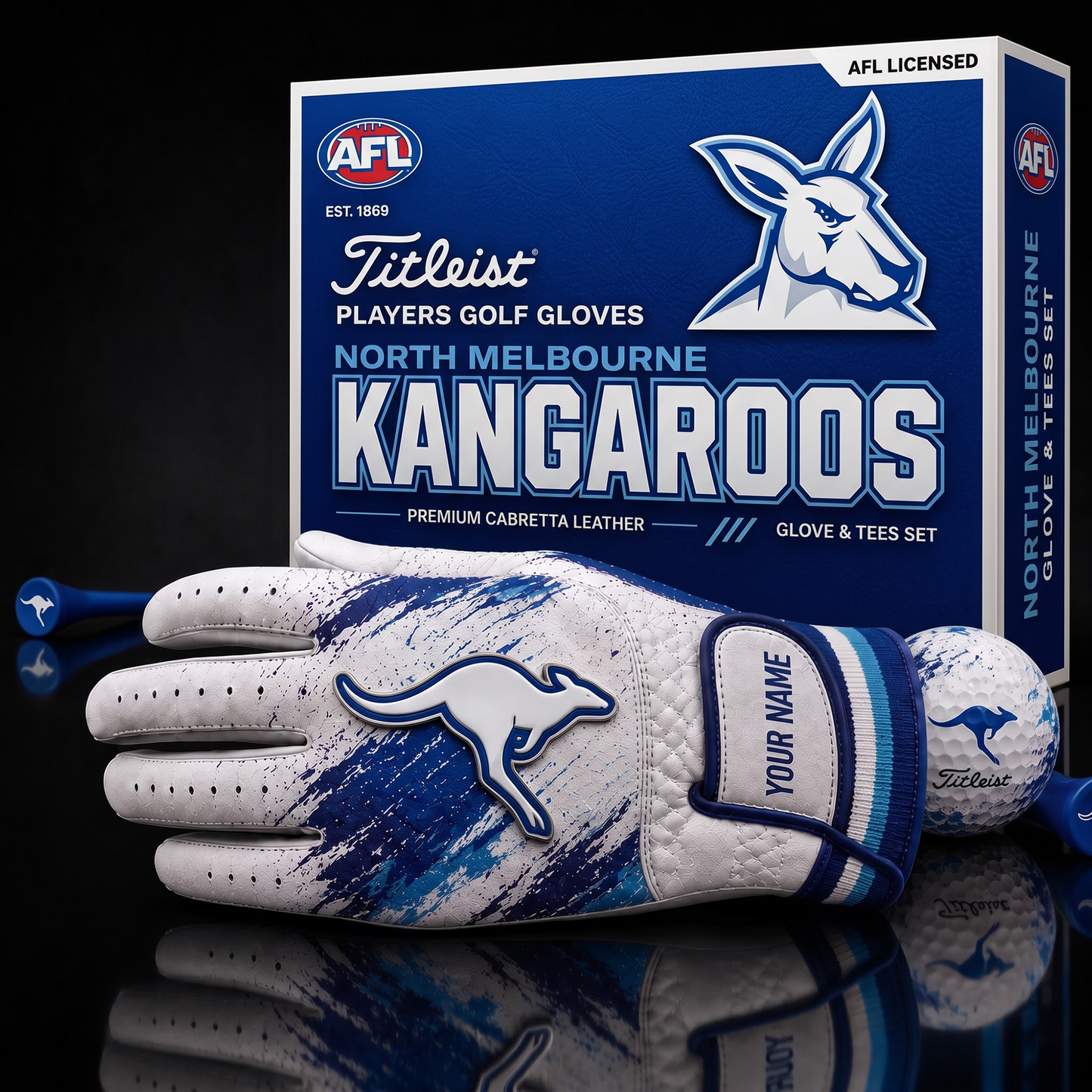NM AFL LUXURY PERSONALIZED GOLF GLOVE SET LIMITED EDTION