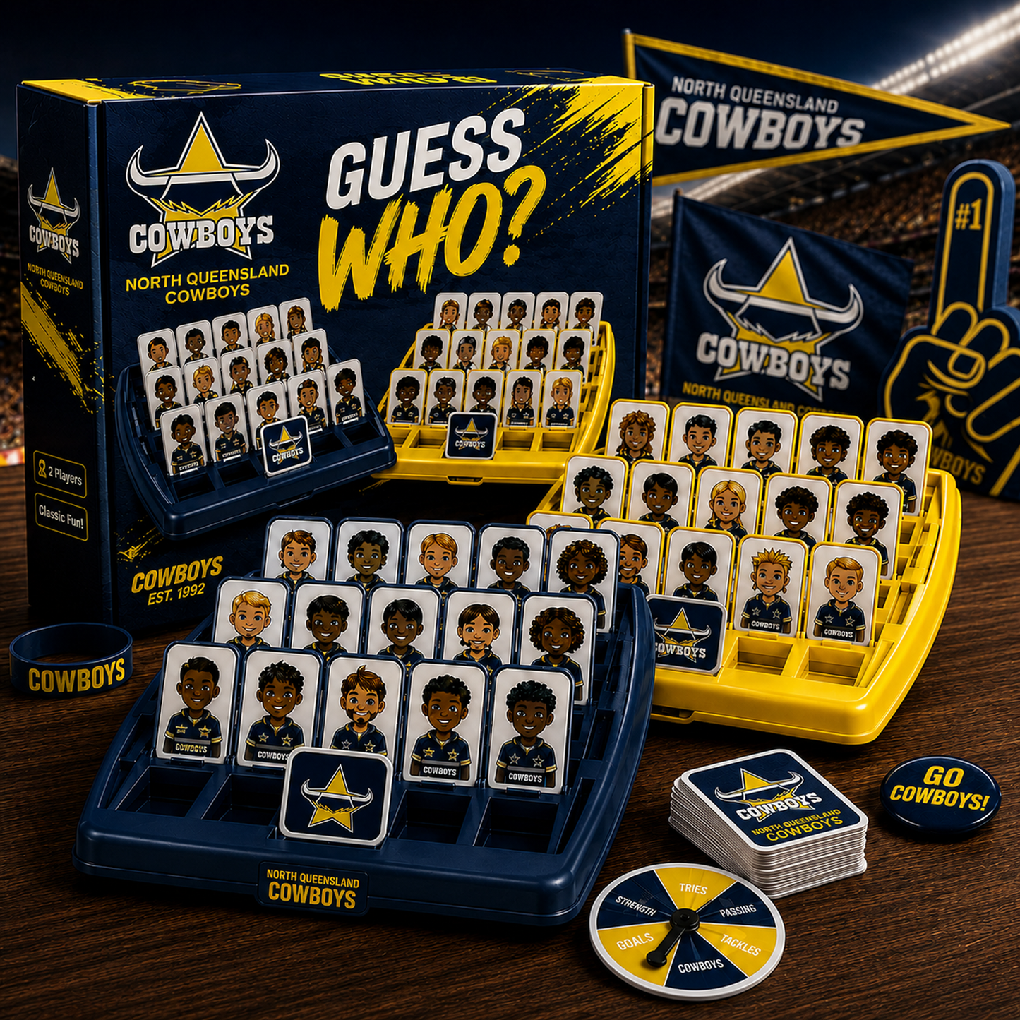 NQL X NRL ELITE FAN GUESS WHO BOARD GAME – COLLECTOR EDITION