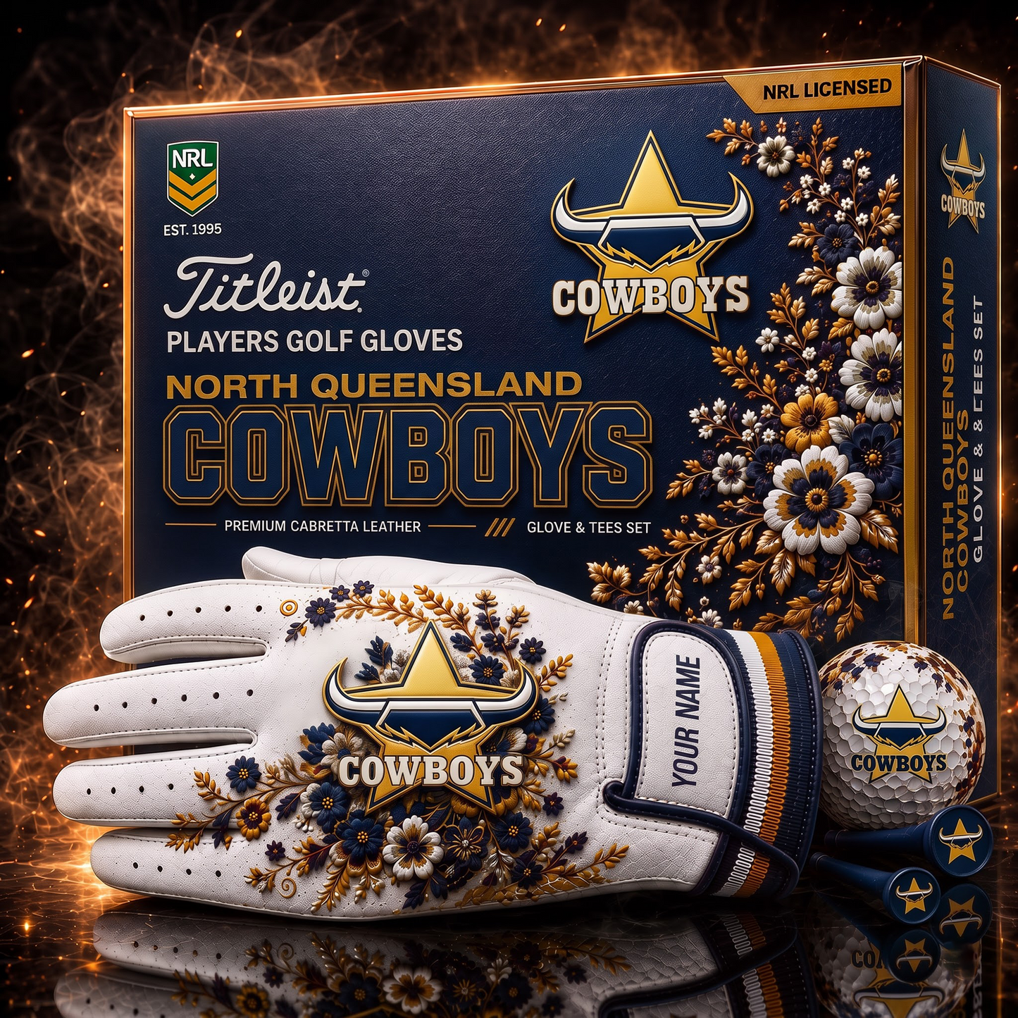 NQL X NRL LUXURY PLAYERS GOLF GLOVE GIFT SET V2