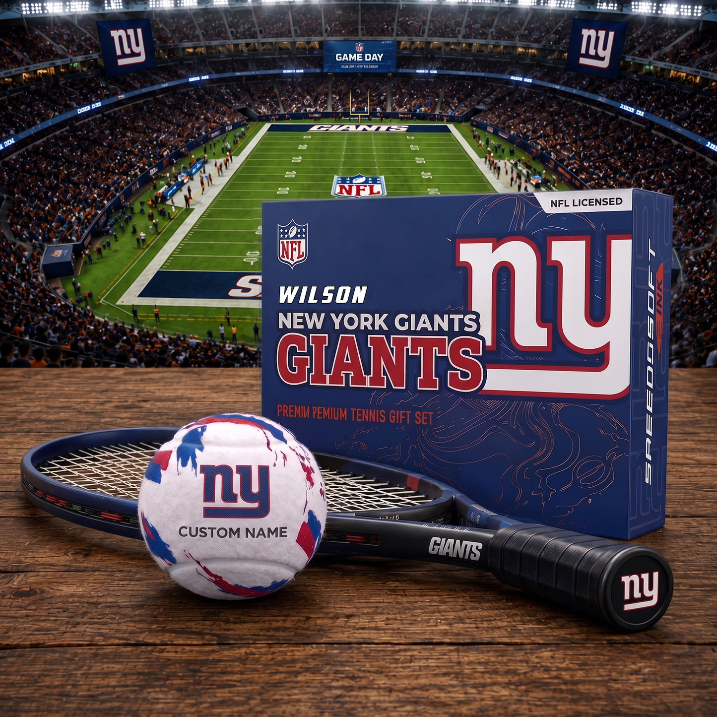 NYG_PREMIUM NFL EXCLUSIVE PERSONALIZED TENNIS BALL SET LIMITED EDTION