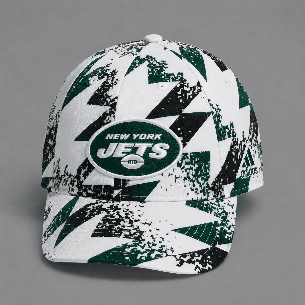 NYJ Premium NFL Sports Fan Geometric Pattern Baseball Cap