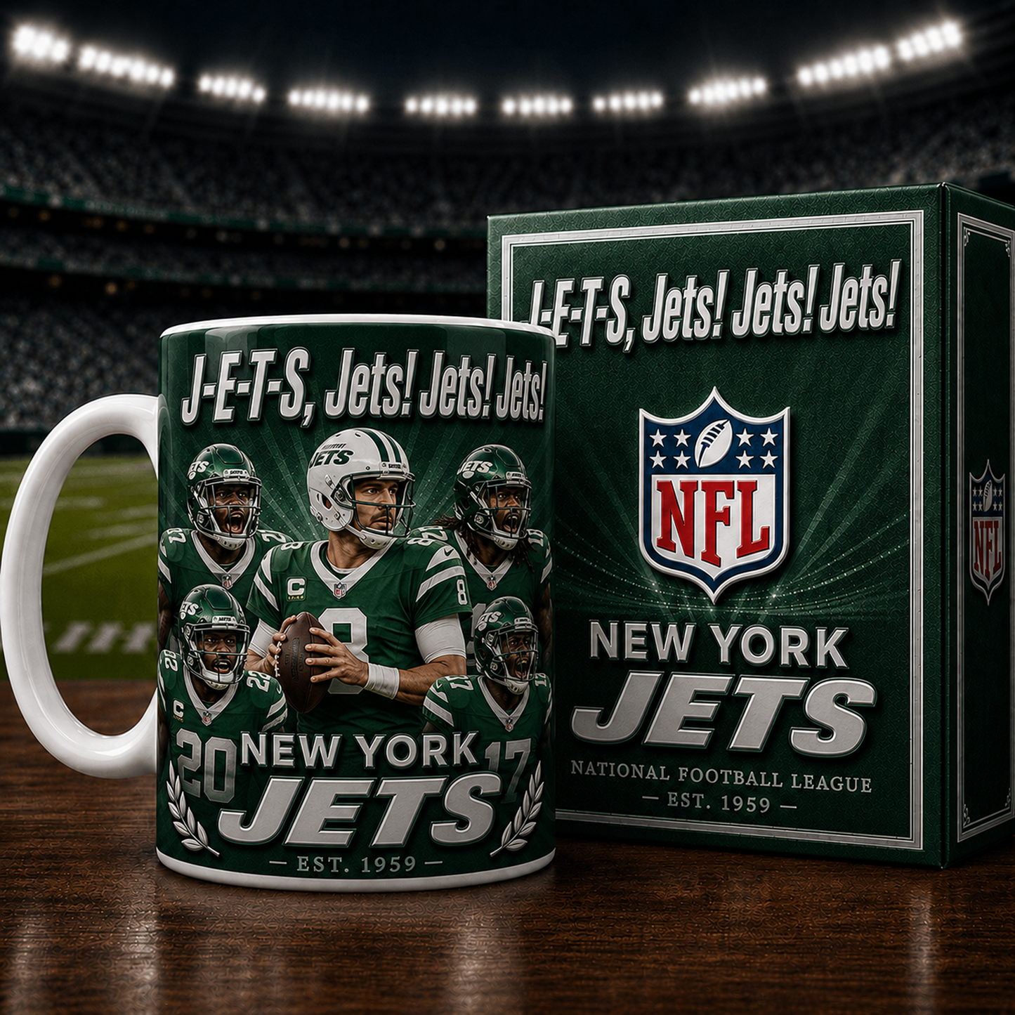 NYJ X NFL commemorative ceramic mug 2007