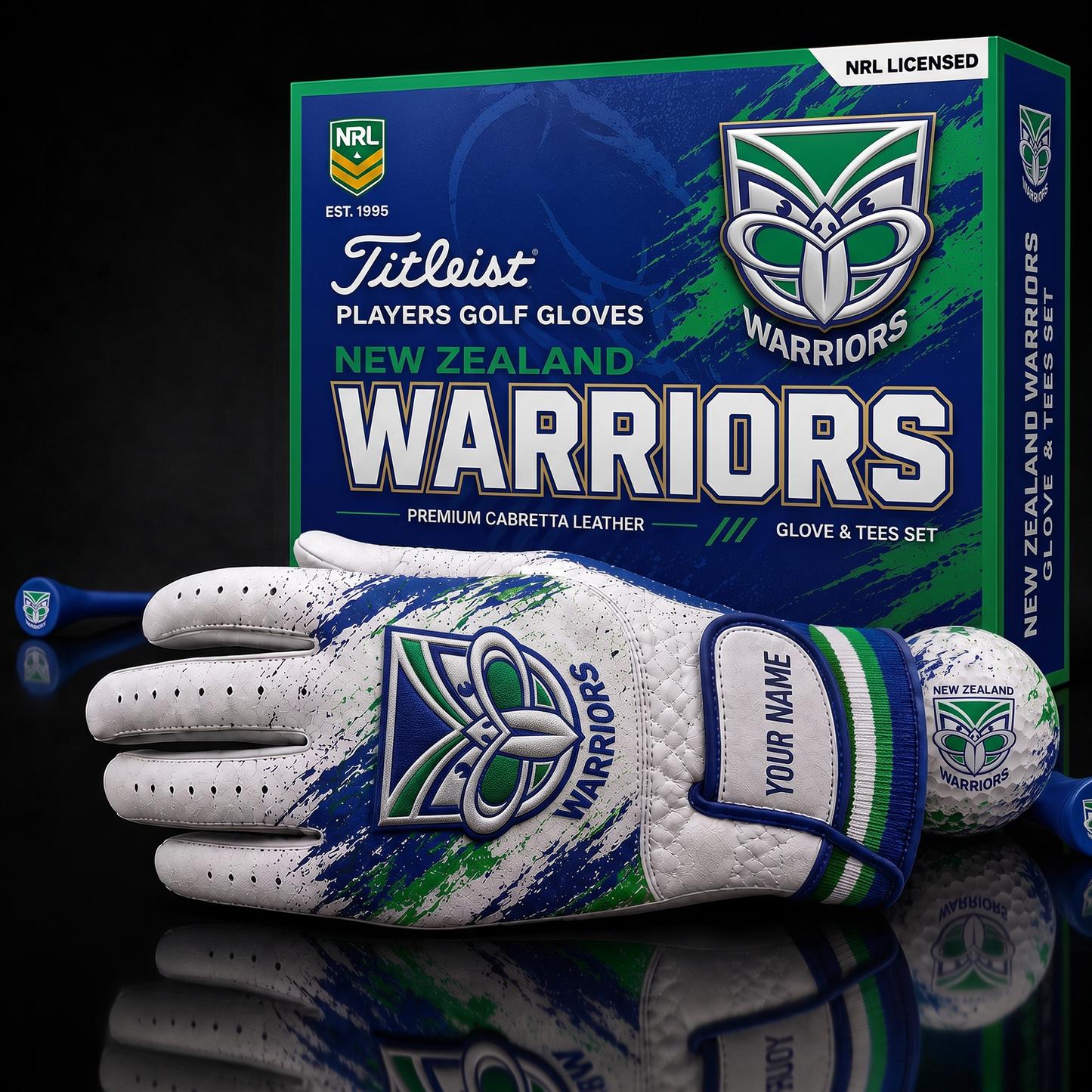 NZW LUXURY PERSONALIZED GOLF GLOVE SET LIMITED EDTION