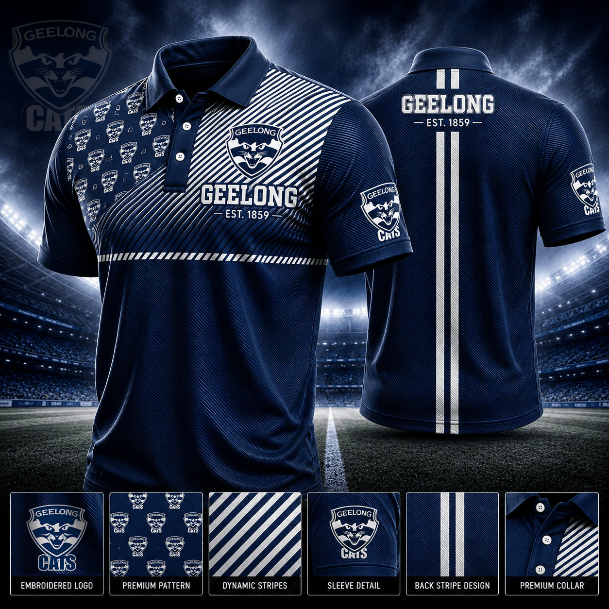 PREMIUM AFL X GEE EXCLUSIVE POLO SHIRT LIMITED EDITION