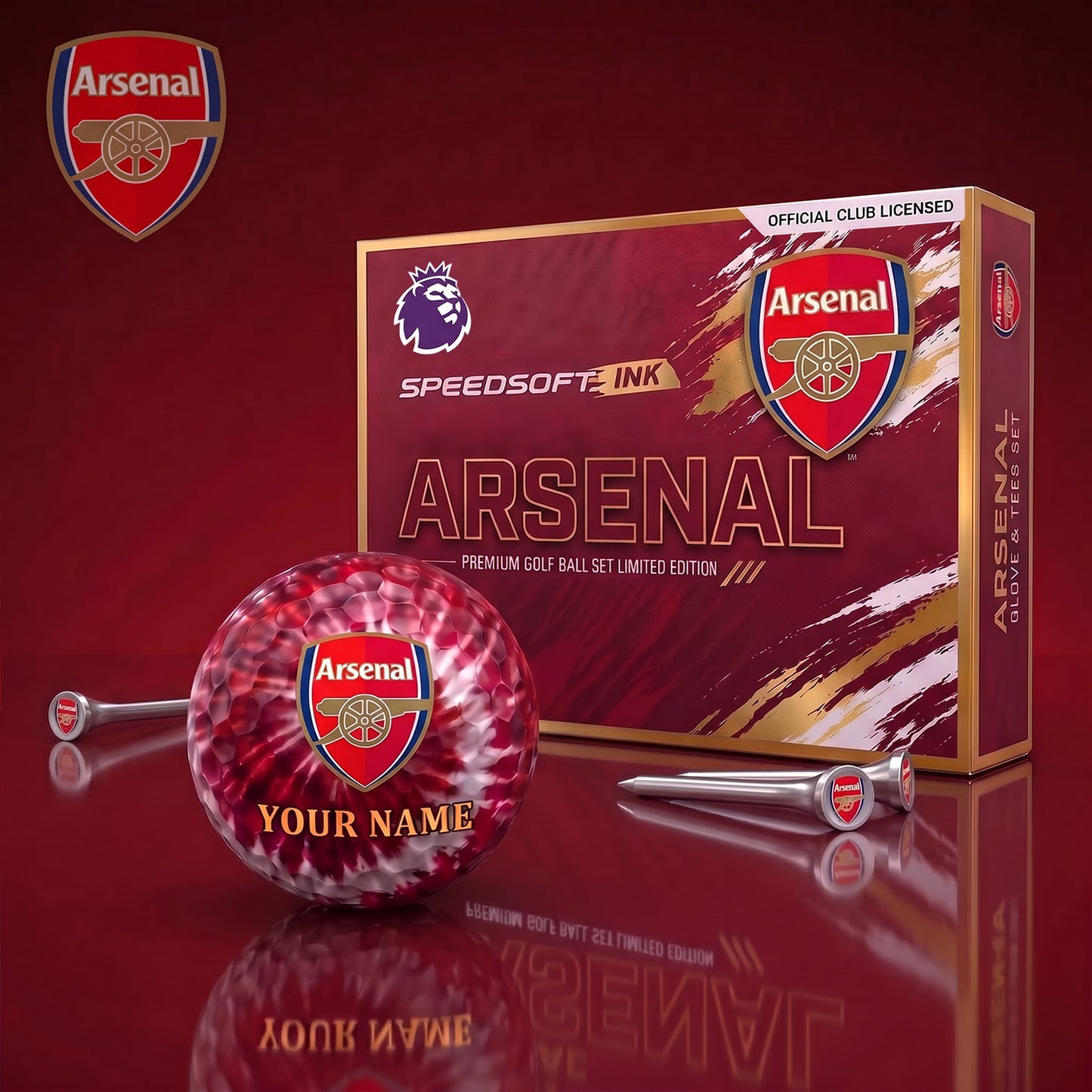PREMIUM EPL X ARS Glam-Lux PERSONALIZED TIE-Dye GOLF BALL SET LIMITED EDTION