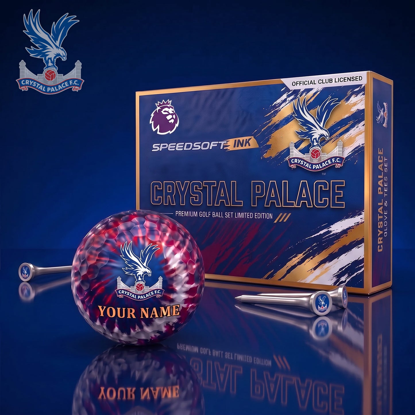 PREMIUM EPL X CRY Glam-Lux PERSONALIZED TIE-Dye GOLF BALL SET LIMITED EDTION
