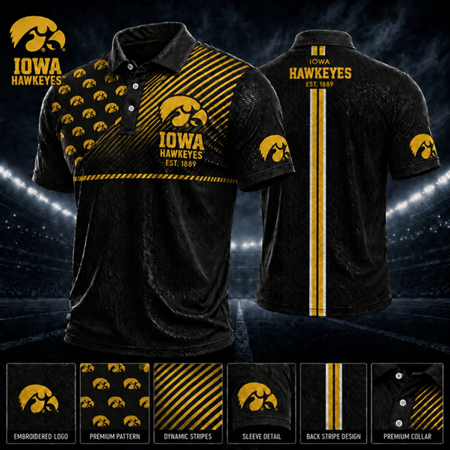PREMIUM NCAA X IH EXCLUSIVE POLO SHIRT LIMITED EDITION