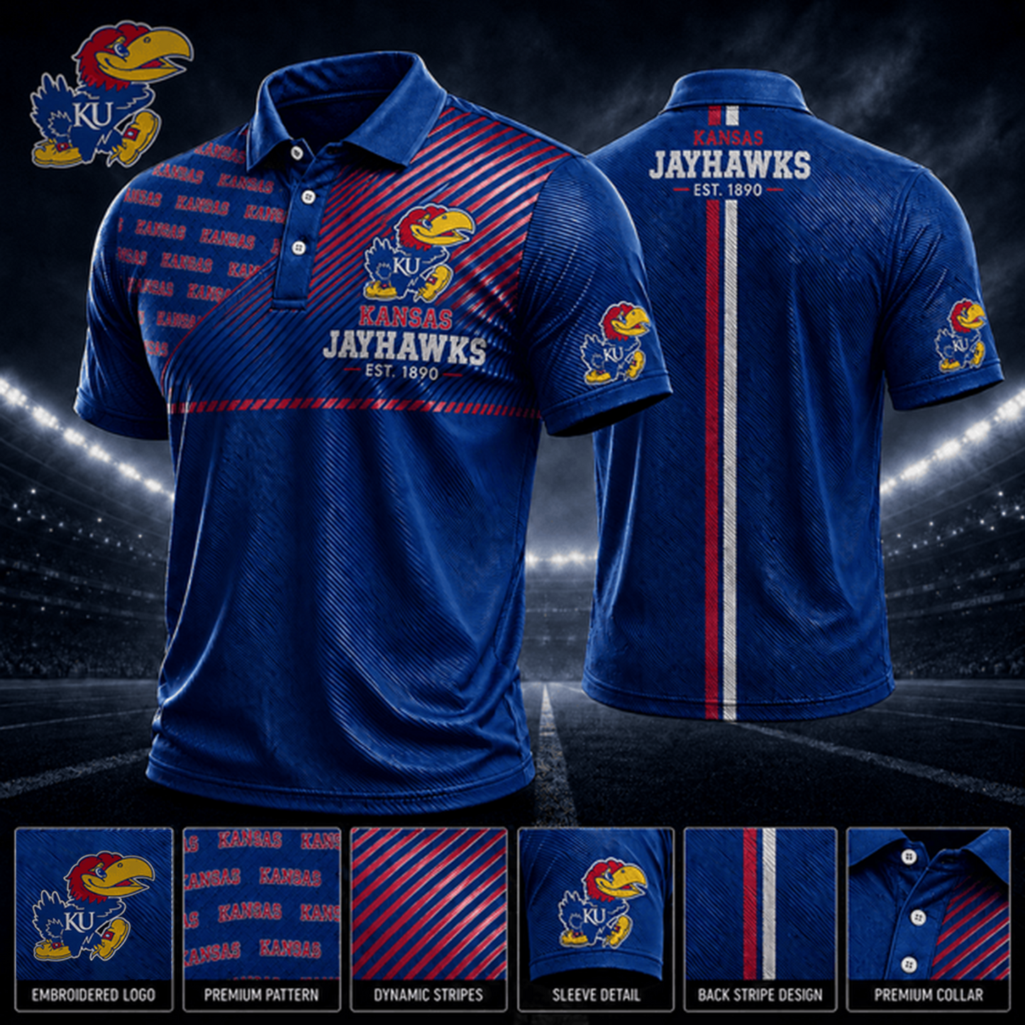 PREMIUM NCAA X KJ EXCLUSIVE POLO SHIRT LIMITED EDITION