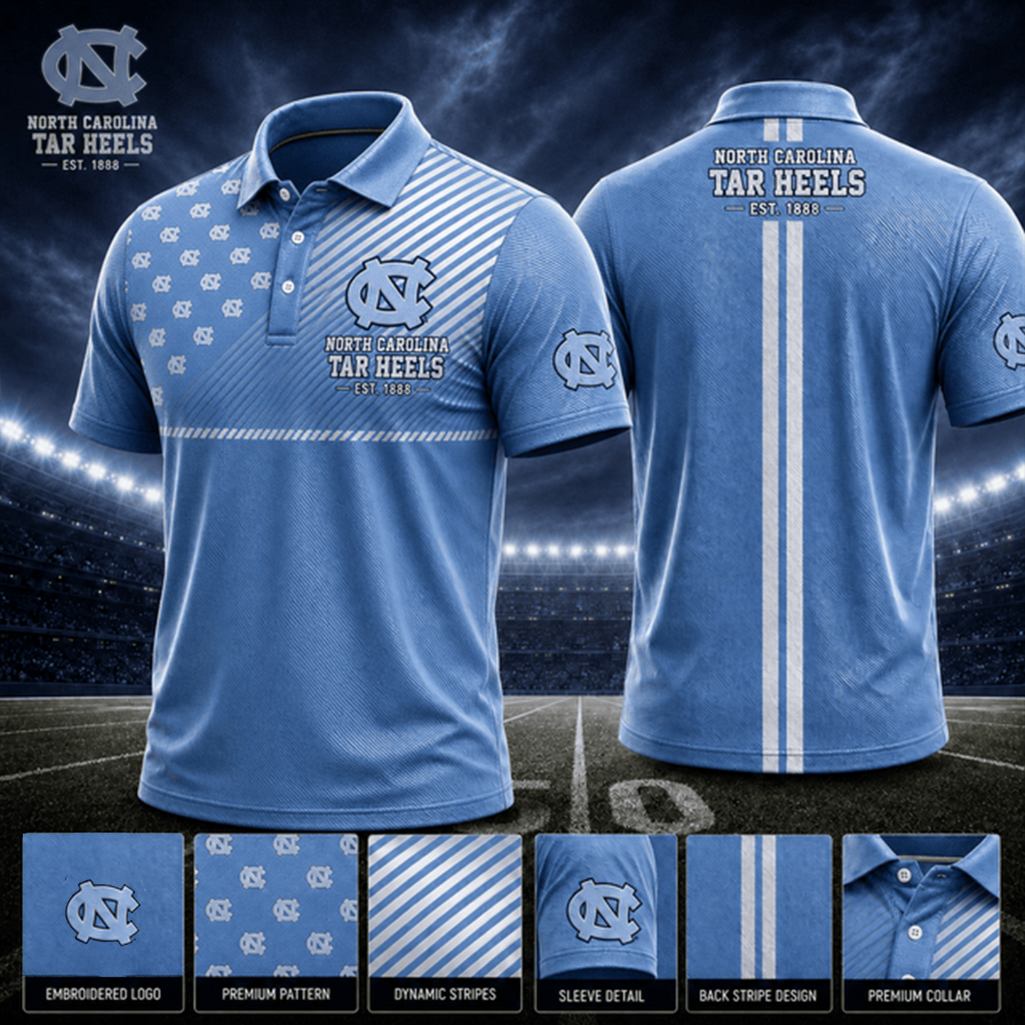 PREMIUM NCAA X NCTH EXCLUSIVE POLO SHIRT LIMITED EDITION