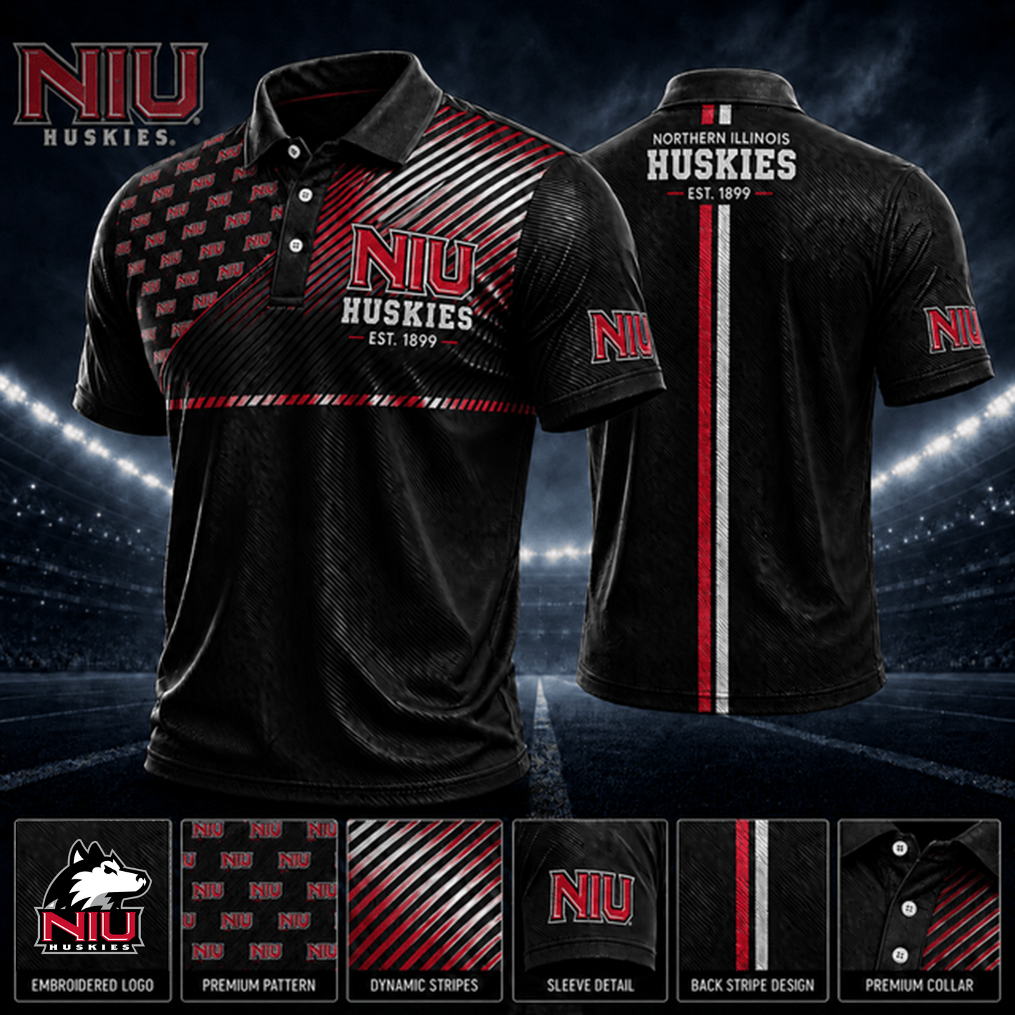 PREMIUM NCAA X NIH EXCLUSIVE POLO SHIRT LIMITED EDITION