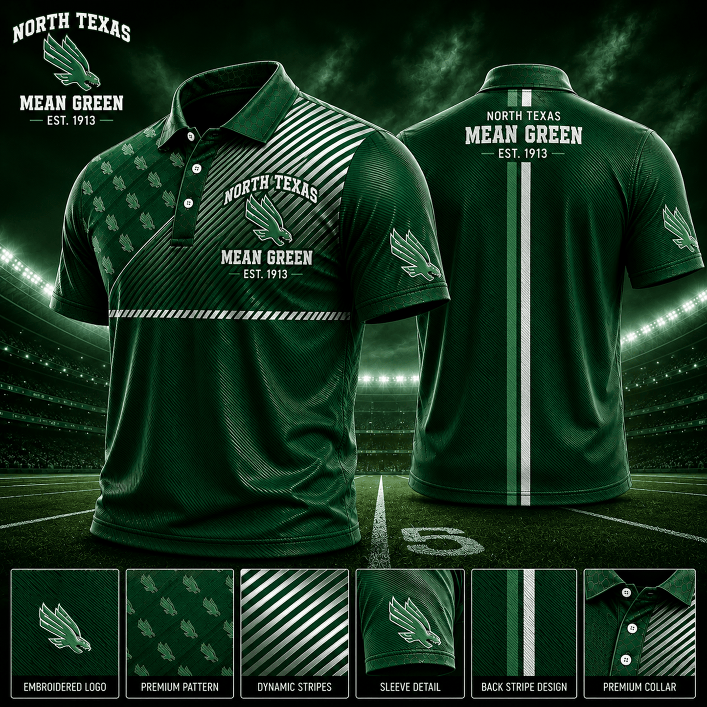 PREMIUM NCAA X NTMG EXCLUSIVE POLO SHIRT LIMITED EDITION