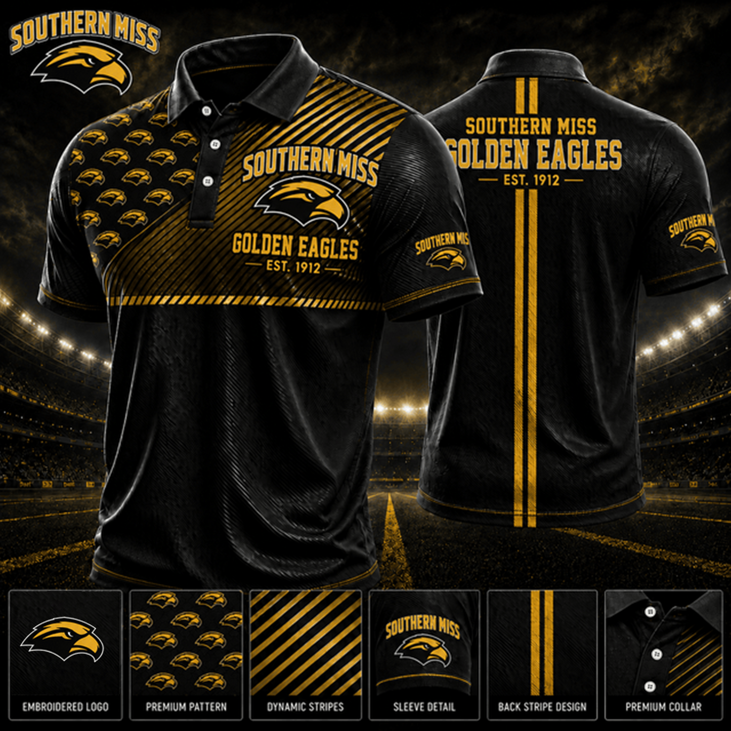 PREMIUM NCAA X SMGE EXCLUSIVE POLO SHIRT LIMITED EDITION