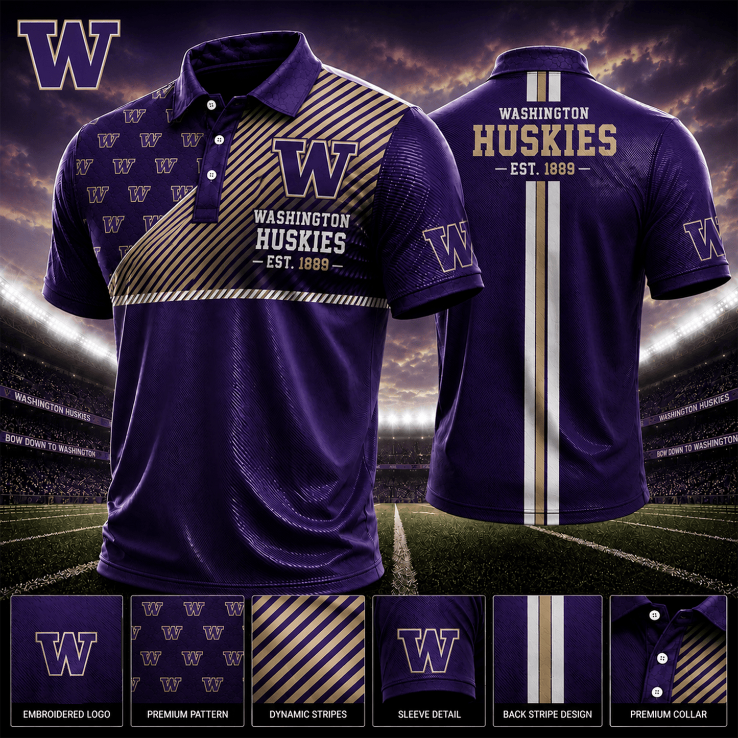 PREMIUM NCAA X WH EXCLUSIVE POLO SHIRT LIMITED EDITION