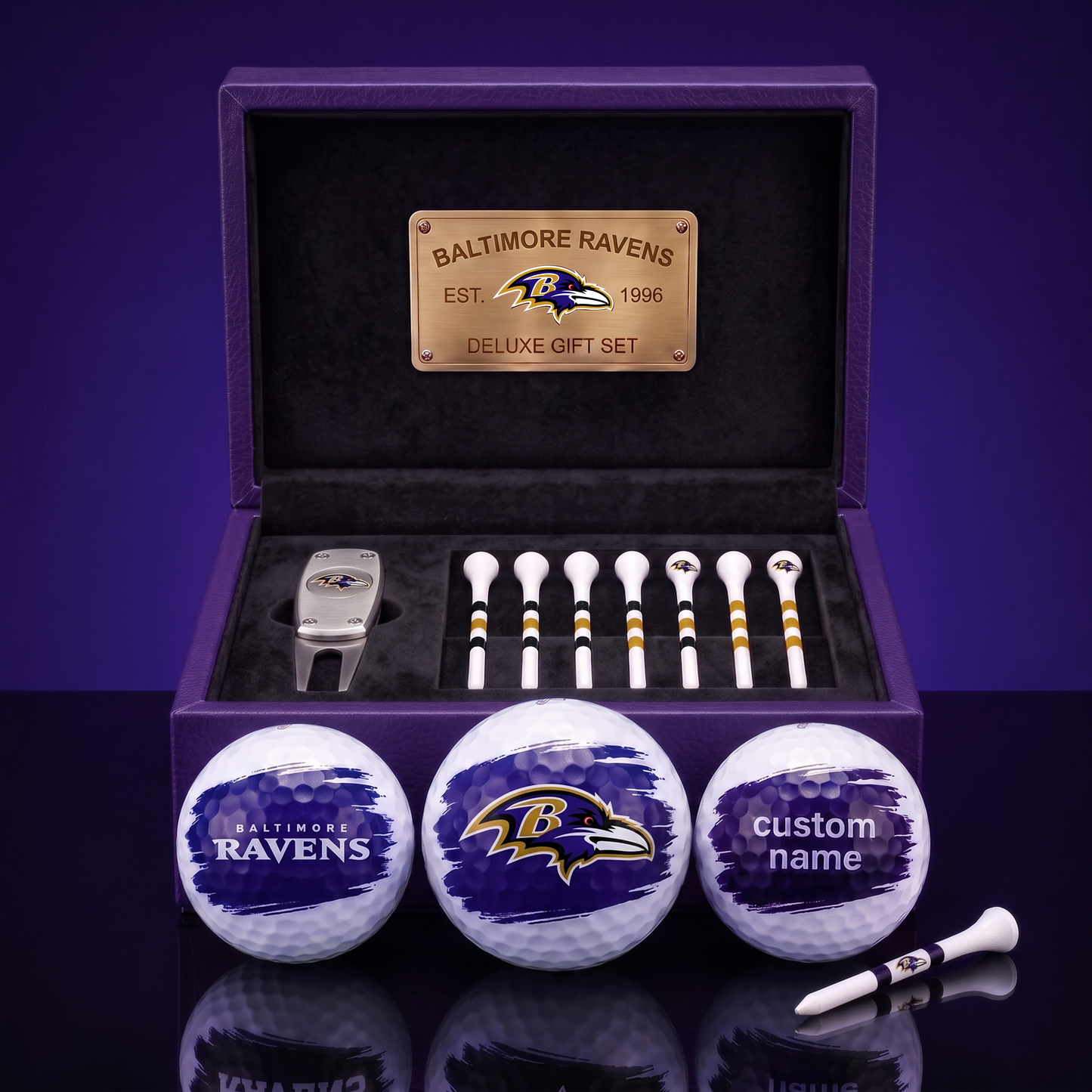 PREMIUM NFL X BR EXCLUSIVE PERSONALIZED GOLF BALL SET LIMITED EDTION