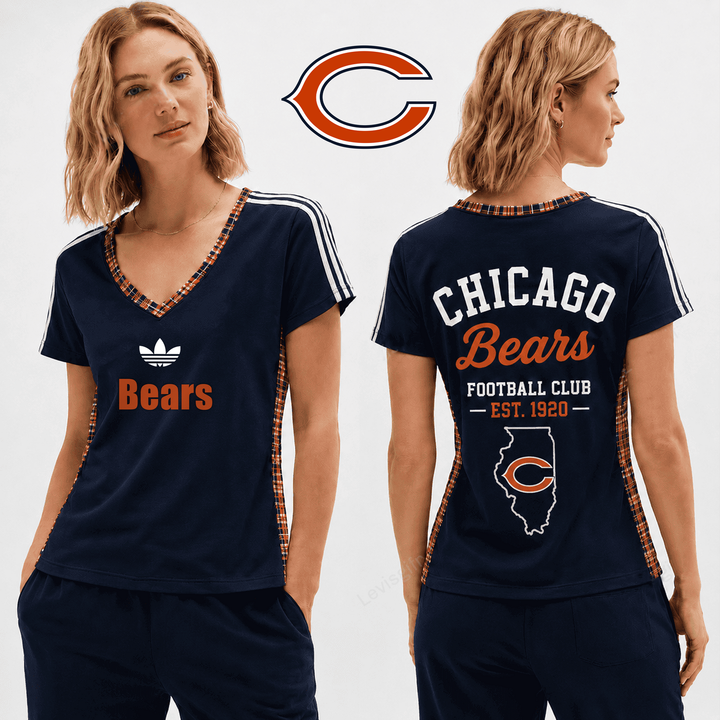 PREMIUM NFL X CB EXCLUSIVE Women's V-Neck T-Shirt LIMITED EDITION