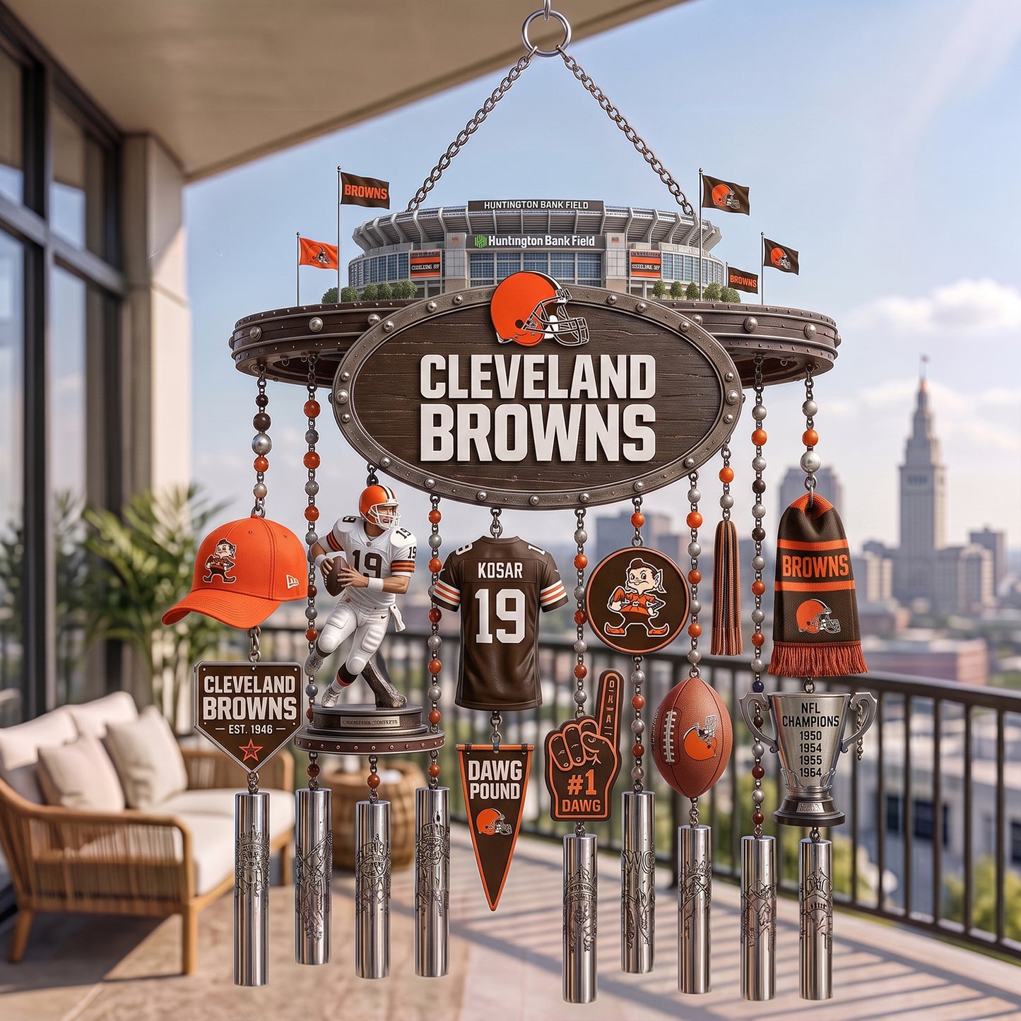 PREMIUM NFL X CLE EXCLUSIVE Wind Chime LIMITED EDITION
