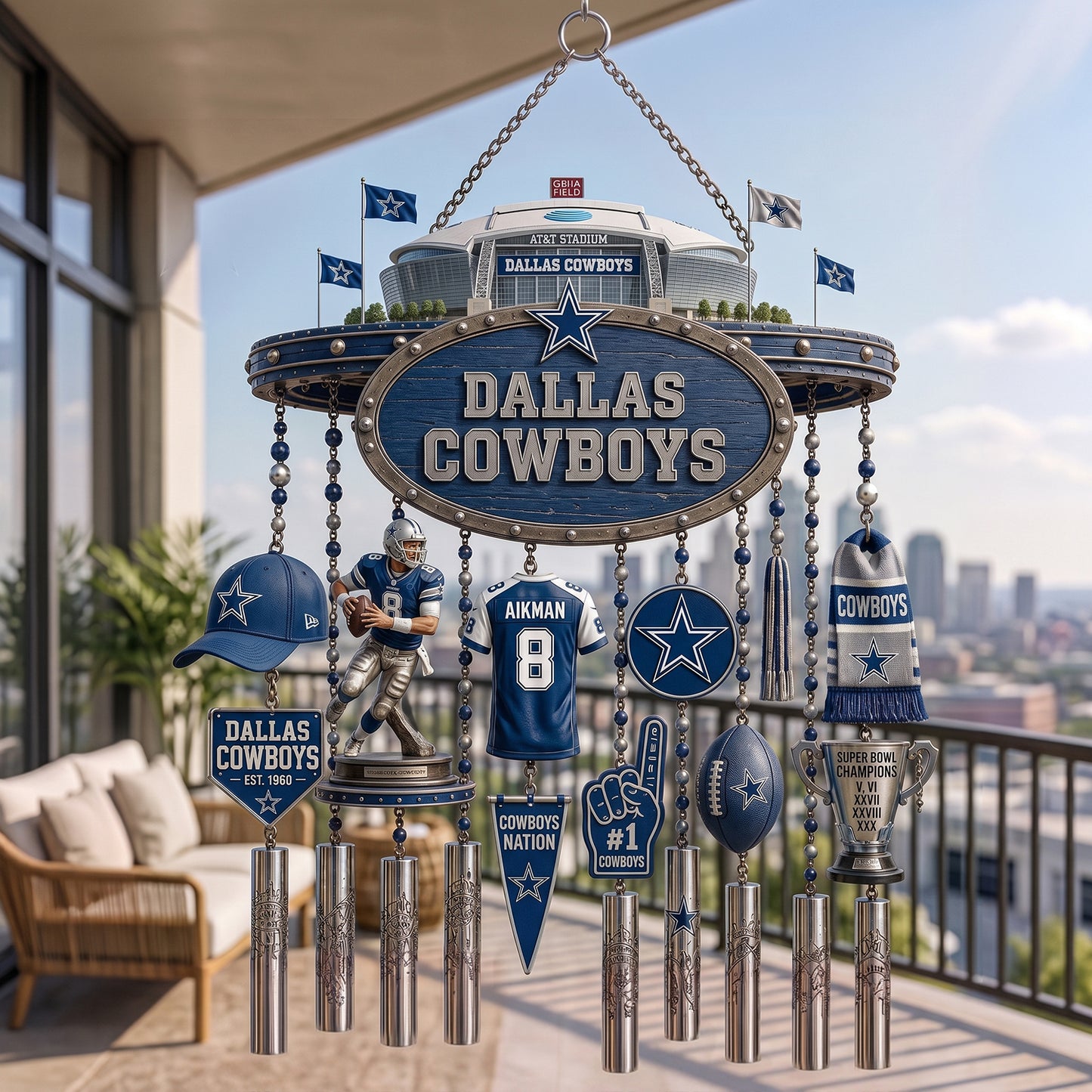 PREMIUM NFL X DAL EXCLUSIVE Wind Chime LIMITED EDITION
