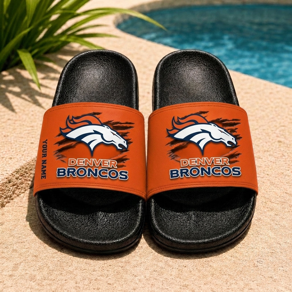 PREMIUM NFL X DEN EXCLUSIVE Unisex Slippers Custom Name For Summer Time