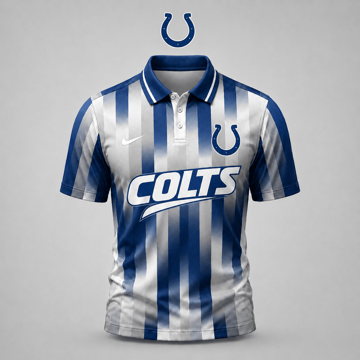 PREMIUM NFL X IND EXCLUSIVE Polo Shirt For Men Football Fans Loving Vertical Stripes