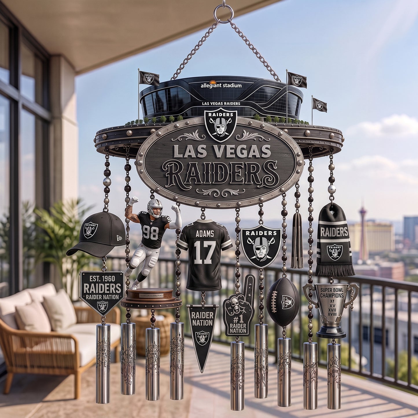 PREMIUM NFL X LV EXCLUSIVE Wind Chime LIMITED EDITION