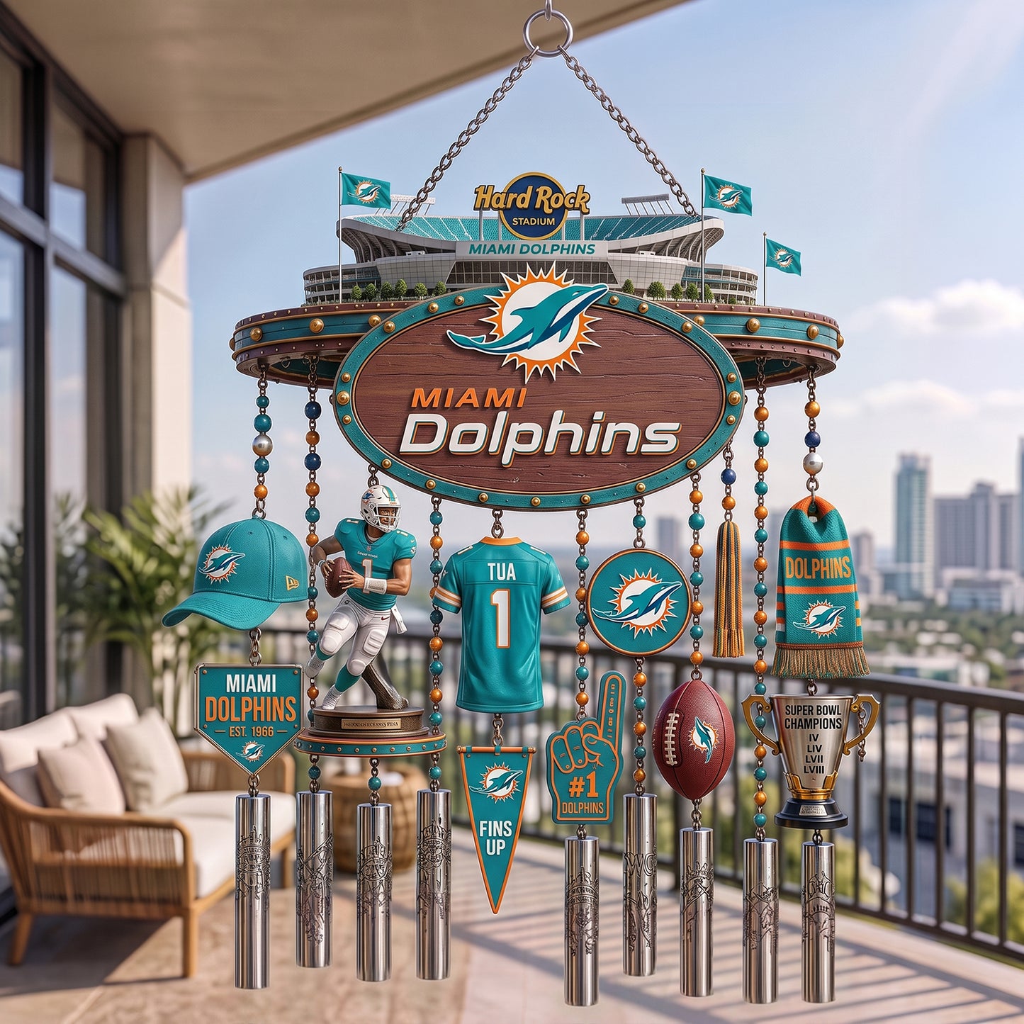 PREMIUM NFL X MIA EXCLUSIVE Wind Chime LIMITED EDITION
