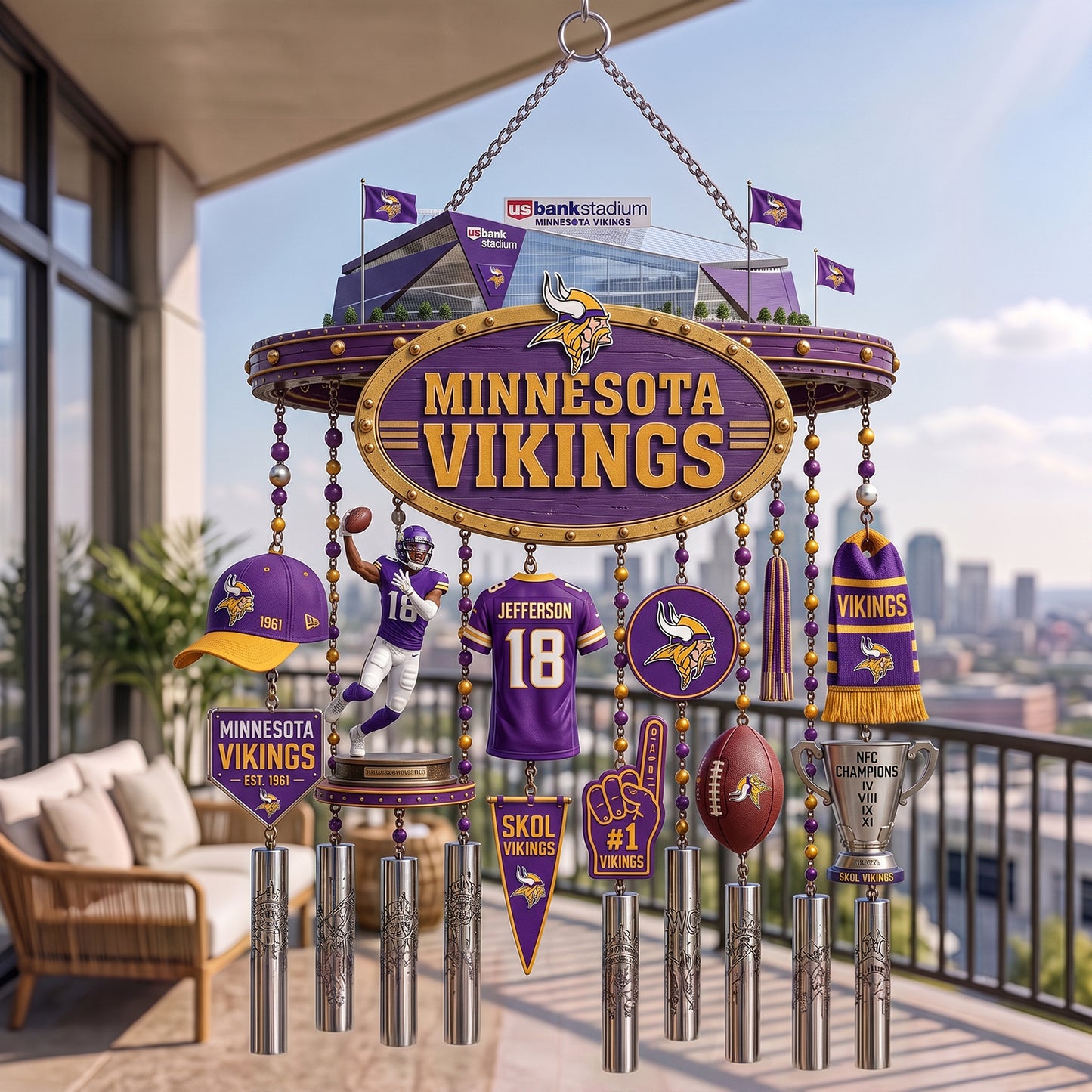 PREMIUM NFL X MIN EXCLUSIVE Wind Chime LIMITED EDITION
