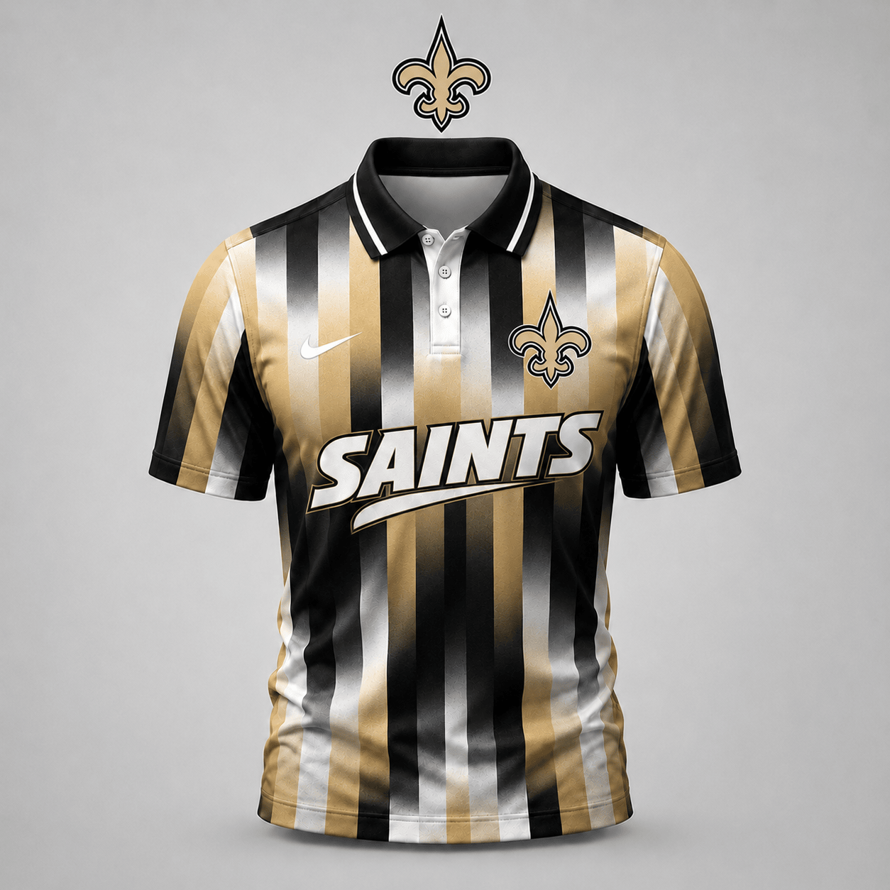 PREMIUM NFL X NO EXCLUSIVE Polo Shirt For Men Football Fans Loving Vertical Stripes